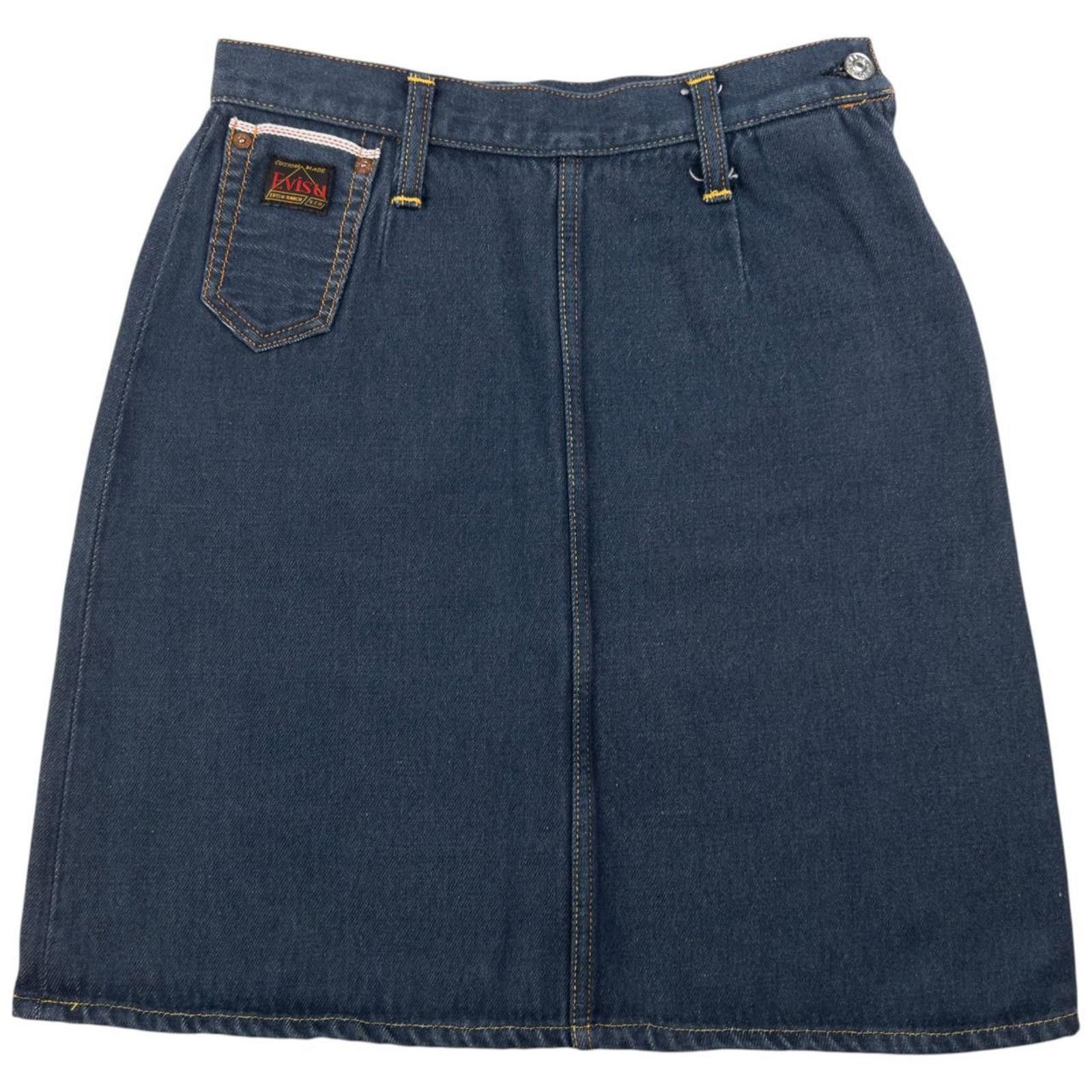 Evisu Vintage Evisu Double Gull Embroidered Denim Skirt Size W26 Size 32" / US 10 / IT 46 - 2 Thumbnail