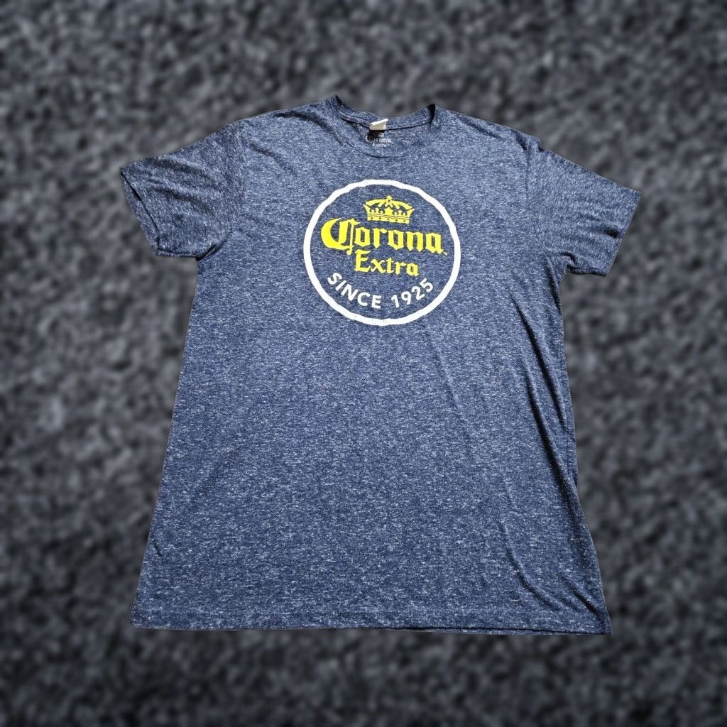 Vintage VINTAGE Corona Beer T-Shirt Men Short Sleeve Crew Neck Logo 90s Blue Cotton Blend Authentic Mexico Size US L / EU 52-54 / 3 - 1 Thumbnail