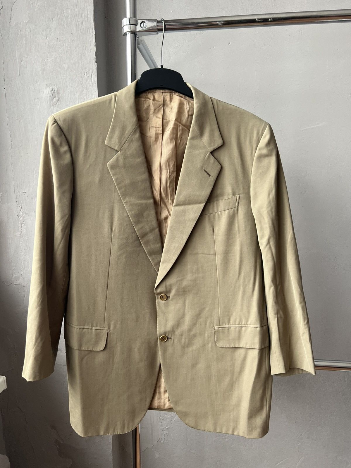 Brioni VINTAGE BRIONI MILANO BRUTAL MENS SOLID BUTTON BLAZER SZ 54 Size 54L - 3 Thumbnail