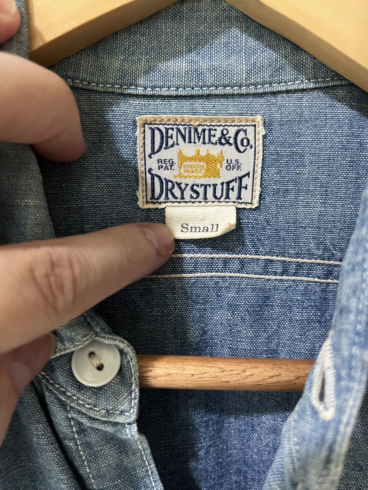 Denime Denime Selvedge Chambray Denim Work Shirt Size US S / EU 44-46 / 1 - 4 Thumbnail