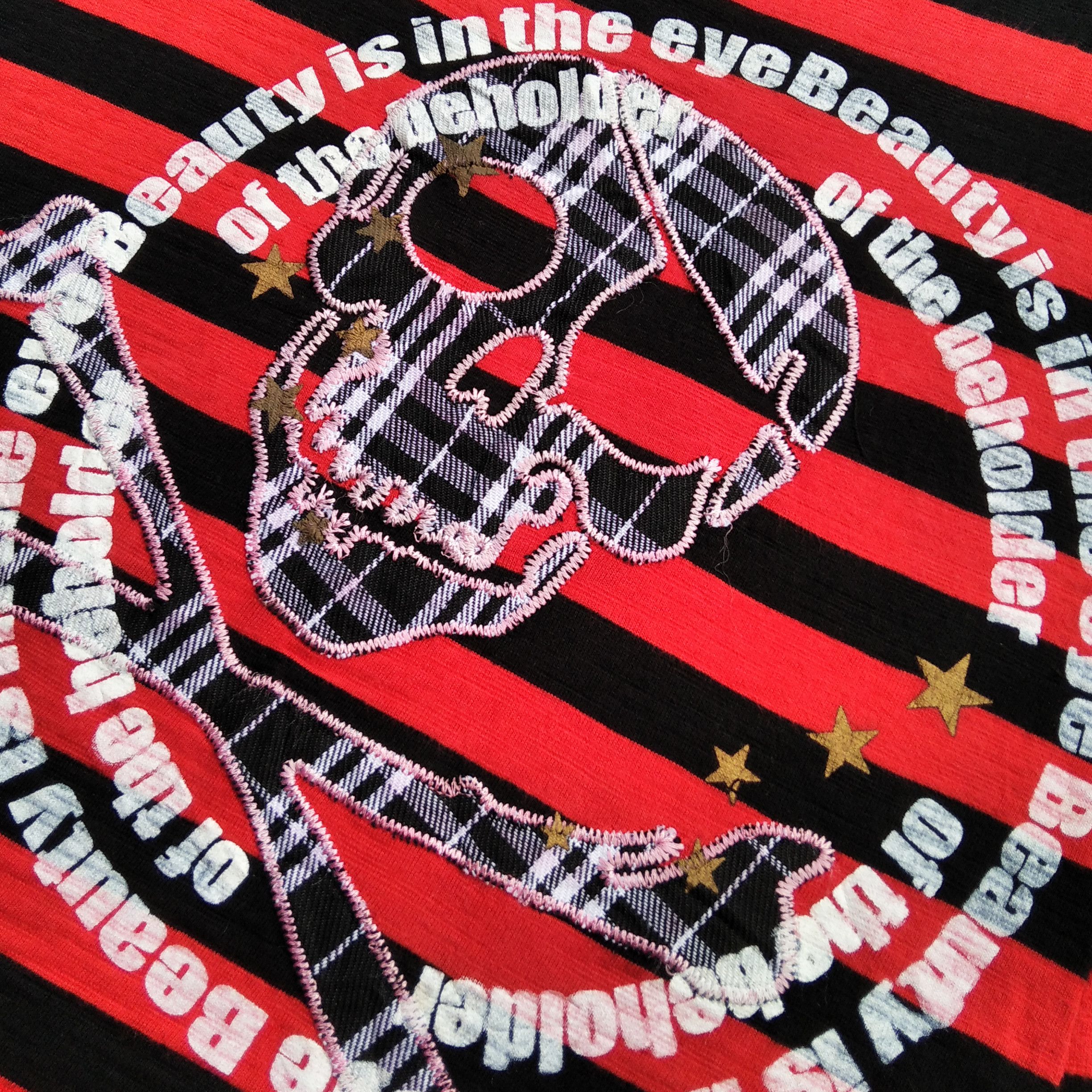 Hysteric Glamour Vintage Y2K SUCURE POMME Japanese Brand Stripes Skull Size US M / EU 48-50 / 2 - 2 Thumbnail