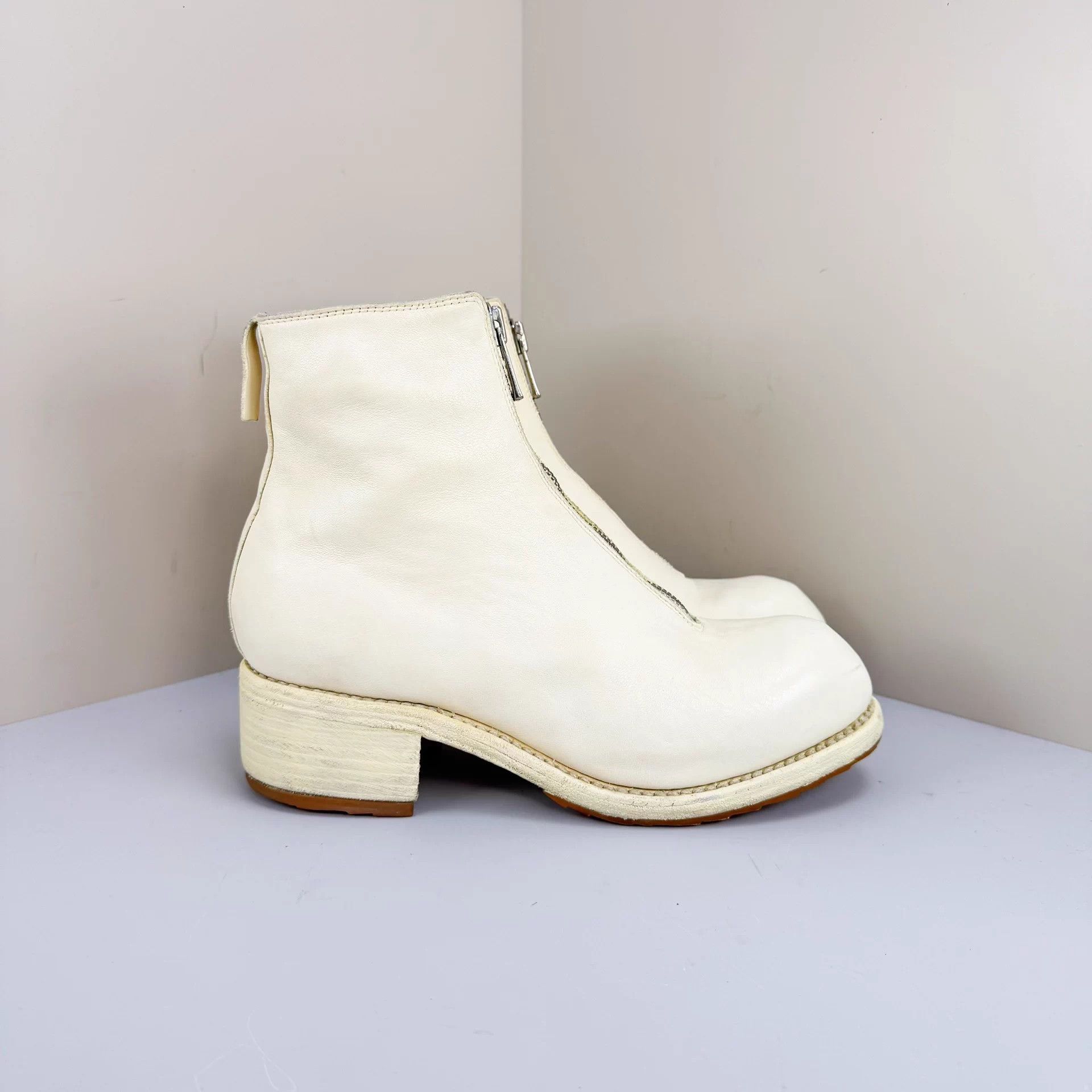 Guidi PL1 Off-White Horse Leather Boots 38 EU 98 New