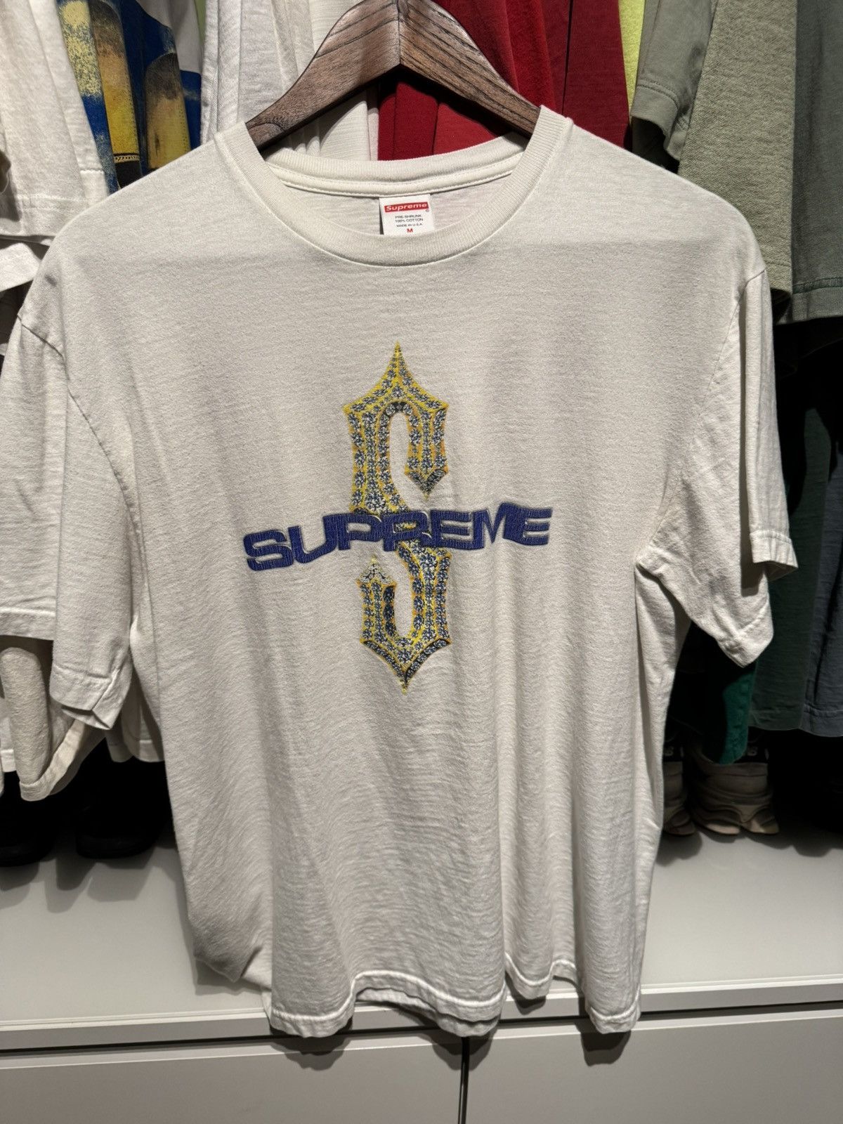 Supreme Supreme SS18 Diamond T-shirt White Size M Size US M / EU 48-50 / 2 - 7 Thumbnail