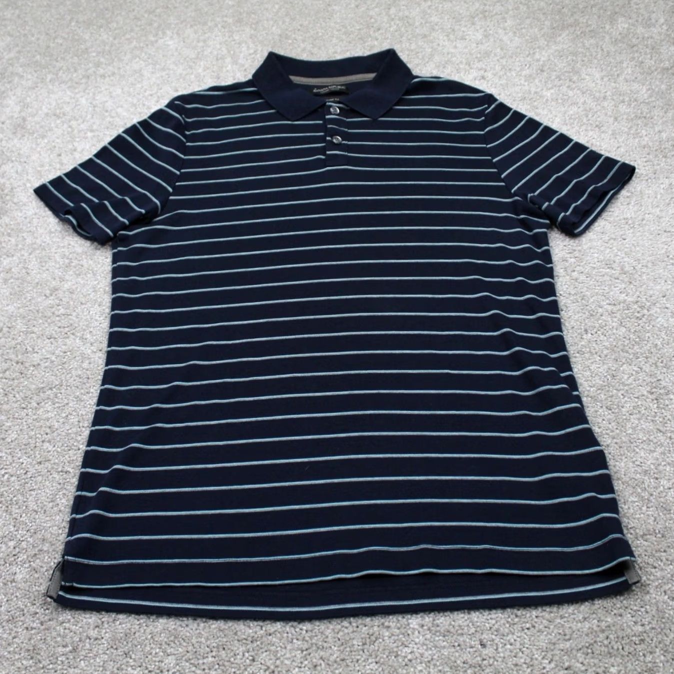 Banana Republic Banana Republic Polo Shirt Mens Medium Blue 100% Cotton Regular Fit Short Sleeve Striped Polo Shirt Mens Blue Banana Republic Polo Shirt Size US M / EU 48-50 / 2 - 2 Thumbnail