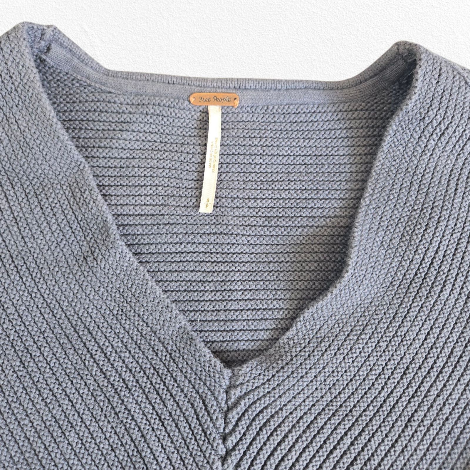 Free People Free People Slate Blue Gray La Brea Sweater Size Small Size S / US 4 / IT 40 - 4 Thumbnail