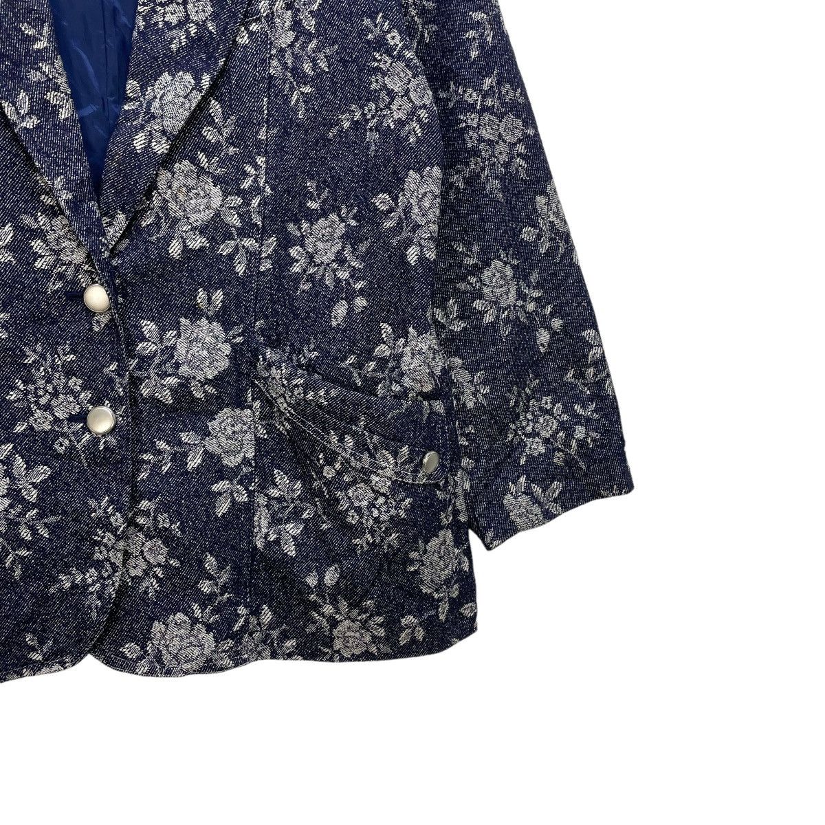 Indigo 🗣️Japanese Brand Treize Indigo Full Primt Floral Jacket Size M / US 6-8 / IT 42-44 - 5 Thumbnail