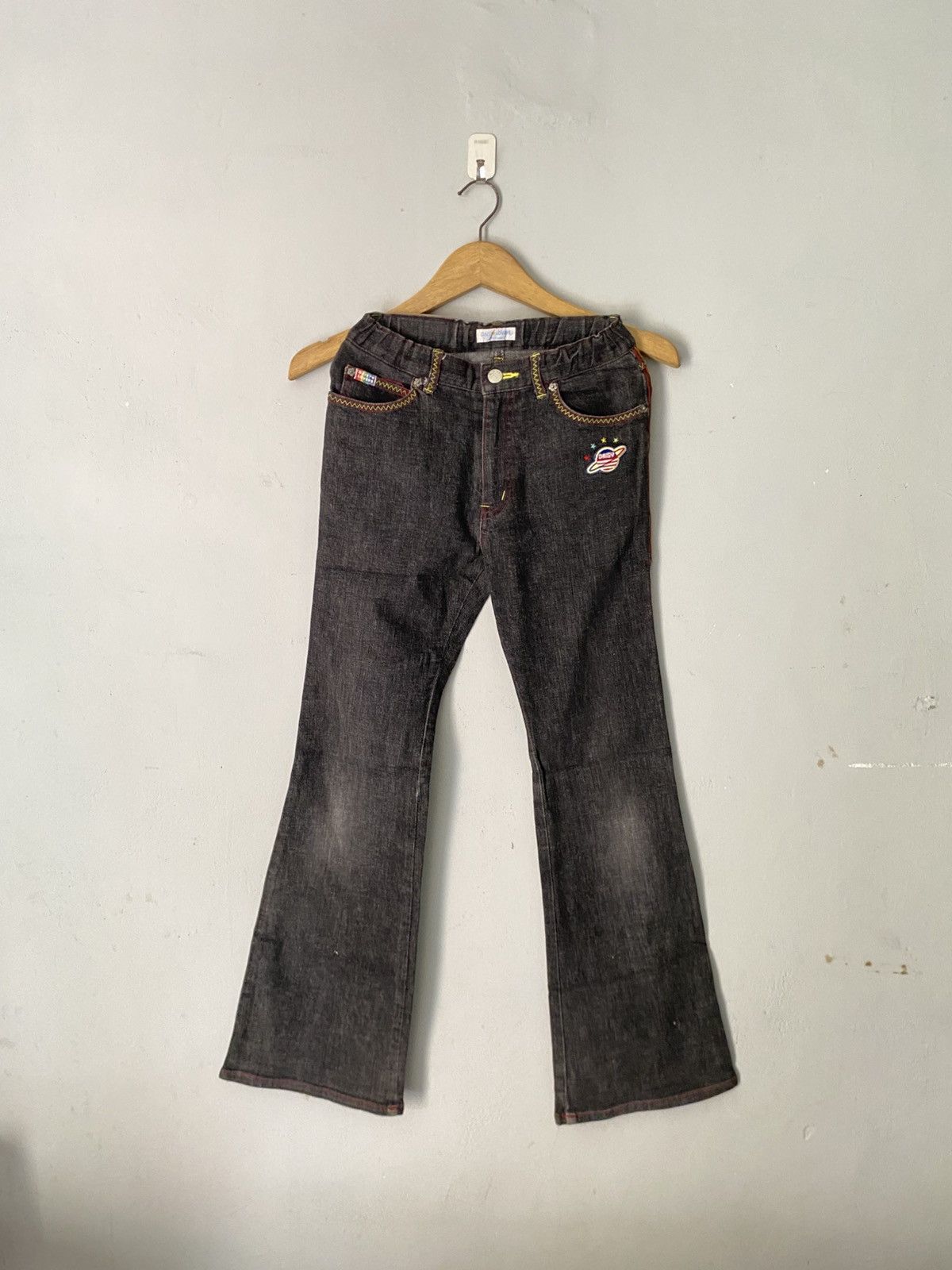 Angel Blue × Hysteric Glamour × Japanese Brand 2000s daisy lovers flared denim jeans Size 26" / US 2 / IT 38 - 1 Thumbnail