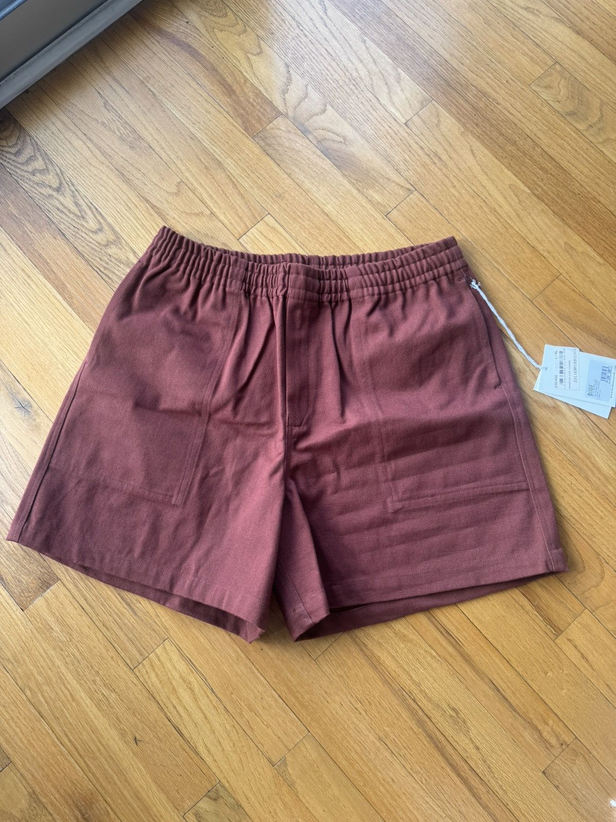 Bode Cinnamon Twill Rugby Short - Size L/XL