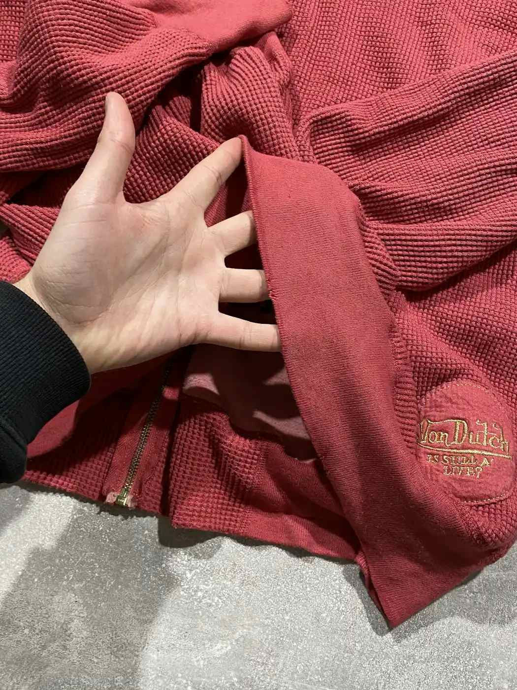 Von Dutch Vintage Y2K Von Dutch Knit Zip Hoodie Size US L / EU 52-54 / 3 - 7 Thumbnail