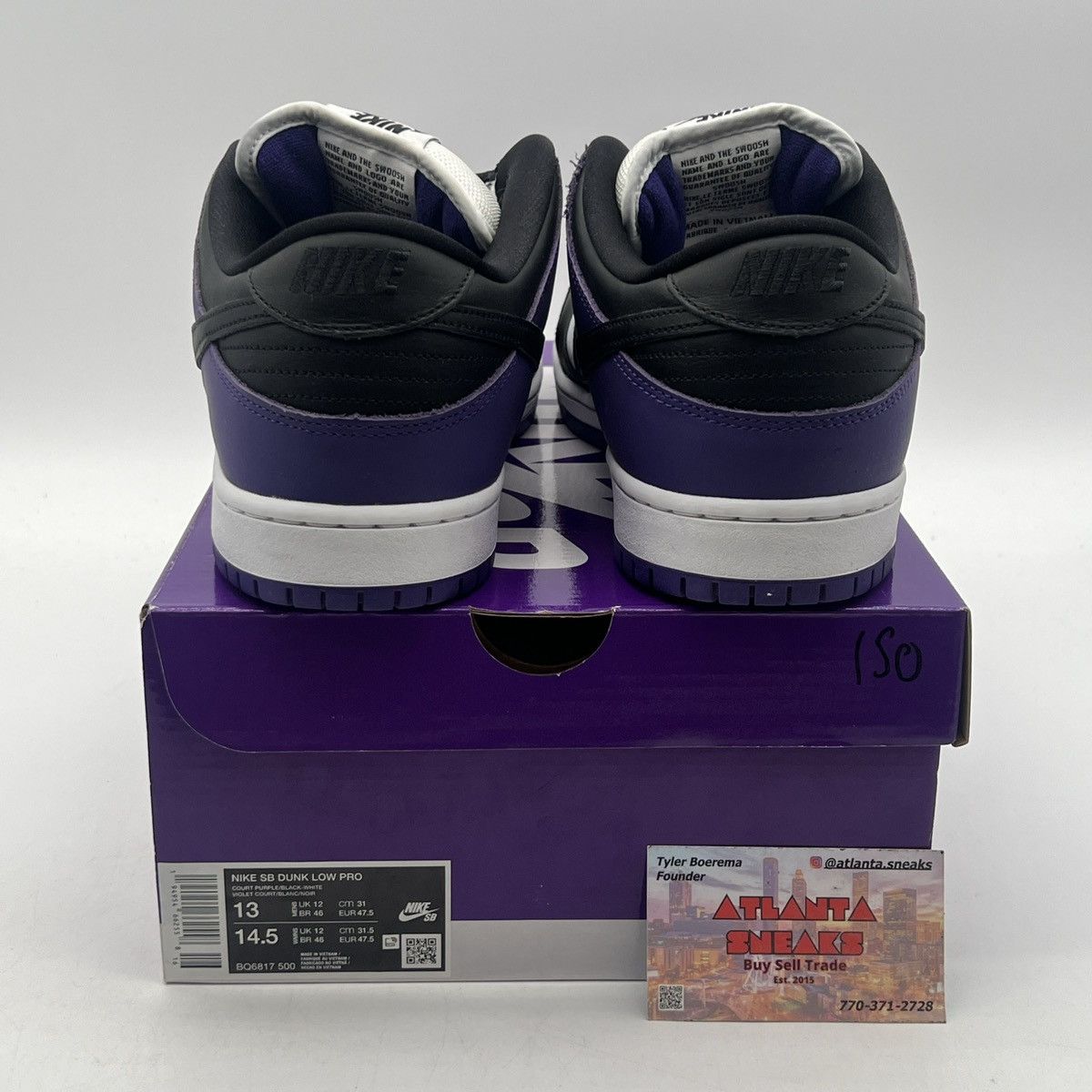 Nike Nike dunk low sb court purple Size US 13 / EU 46 - 3 Thumbnail
