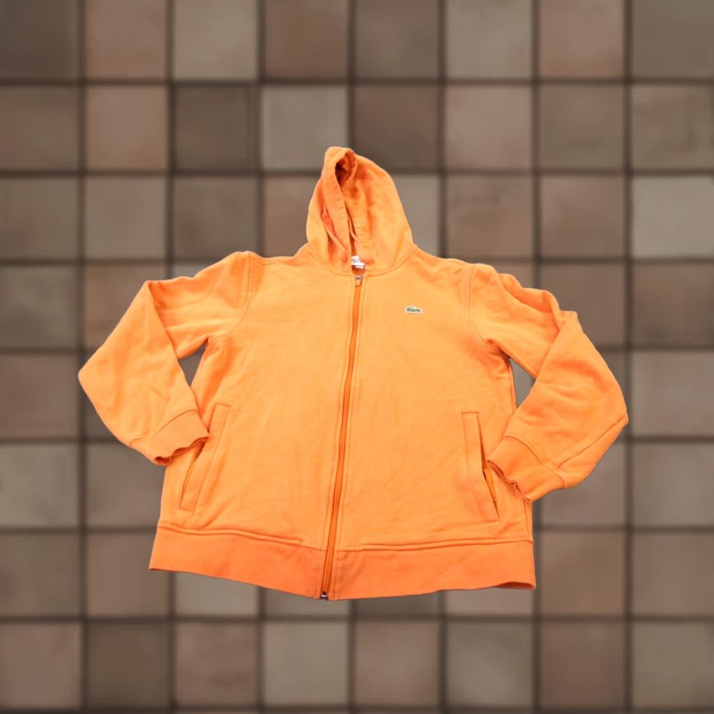 Lacoste Lacoste Jacket Mens M Orange Sport Windbreaker Full Zip Hooded Logo Casual Sweatshirt Shirt Mens M Orange Sport Logo Zip Hoodie Size US M / EU 48-50 / 2 - 1 Thumbnail