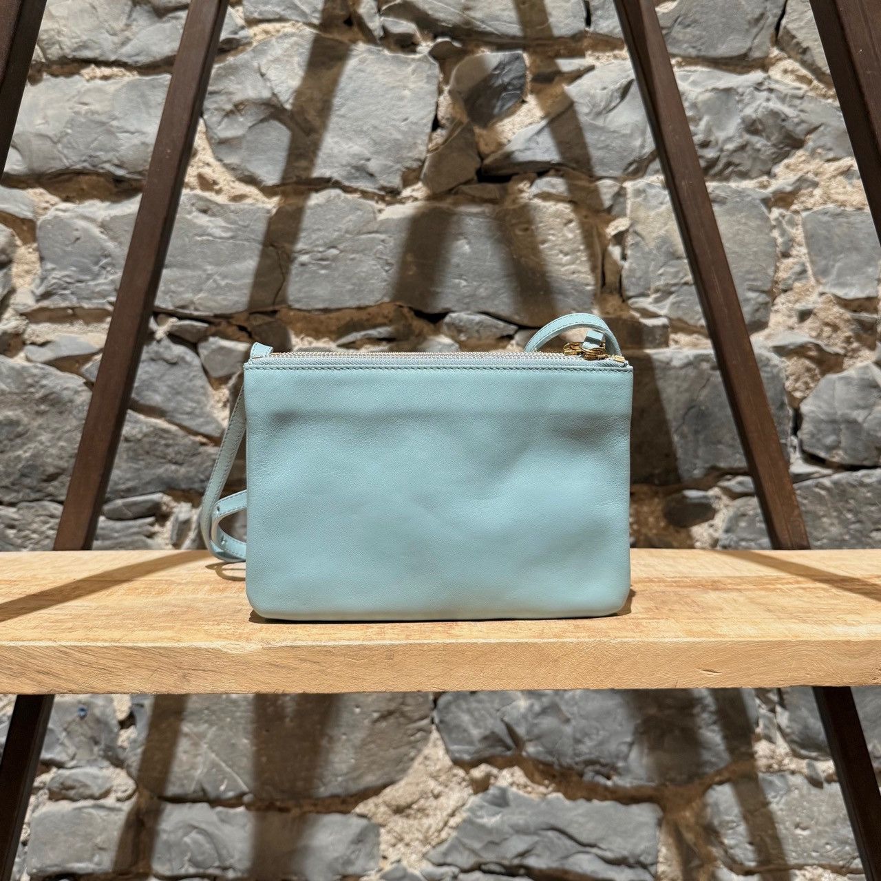 Celine Céline Light Blue Small Trio Crossbody Bag Size ONE SIZE - 8 Thumbnail