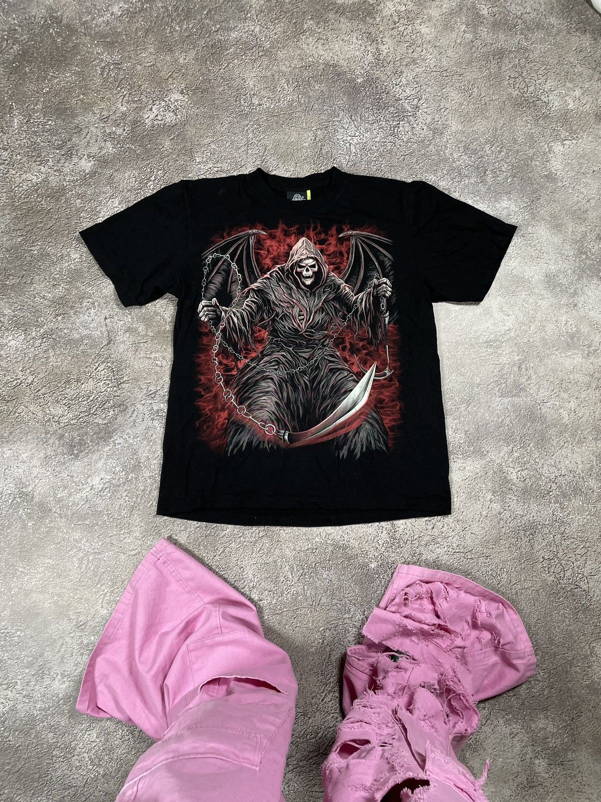 Vintage Vintage 2000s Skeleton Horror Graphic Tee Grunge Black M Size US M / EU 48-50 / 2 - 1 Thumbnail