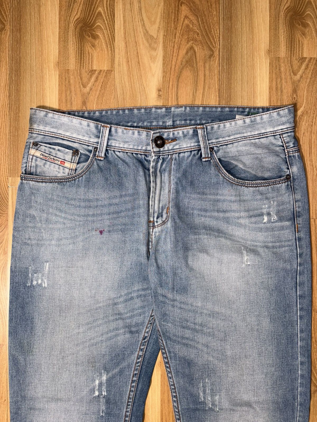 Diesel Diesel Denim Division Distressed Straight Jean Made in Italy Size US 38 / EU 54 - 3 Thumbnail
