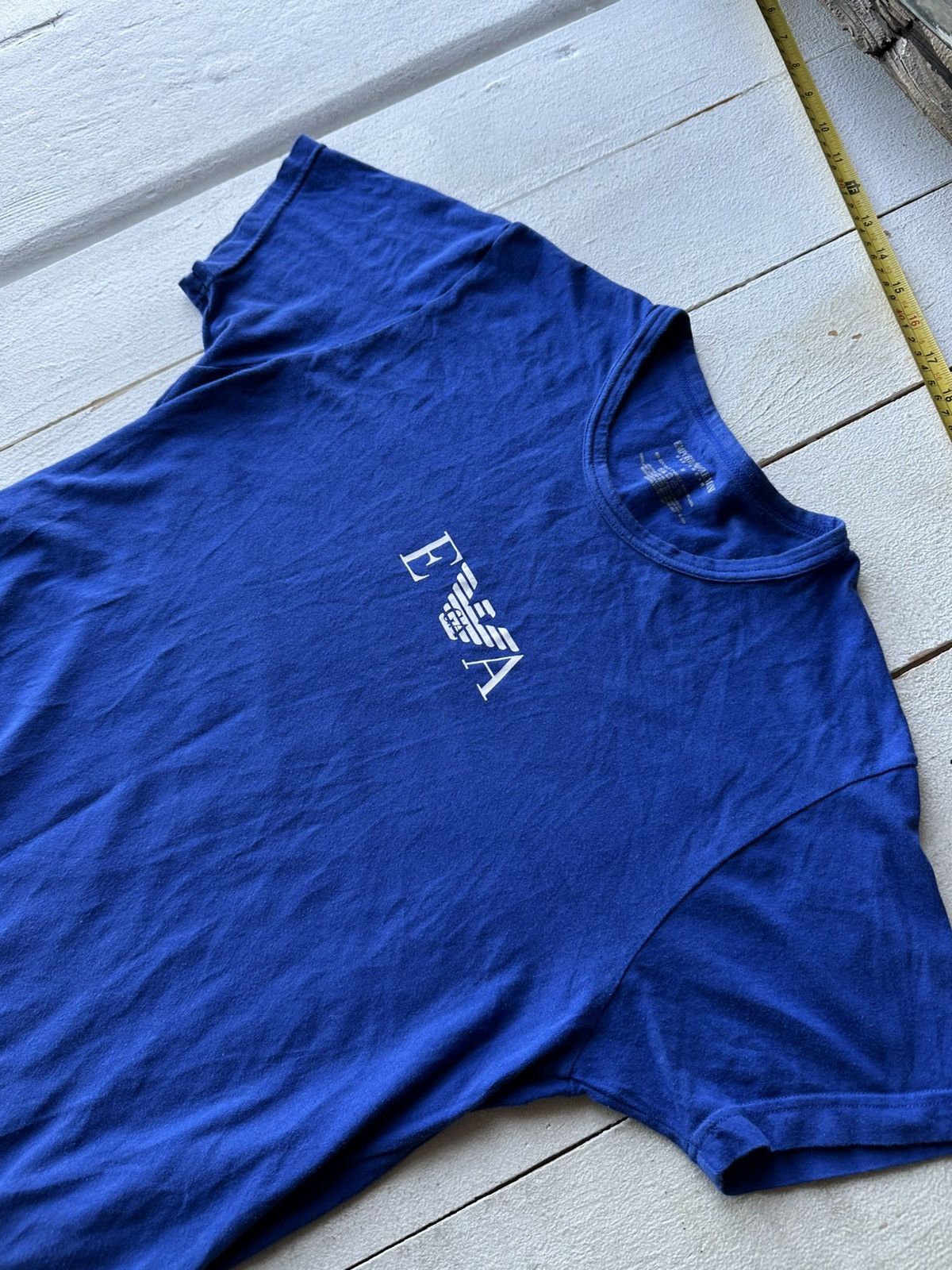 Emporio Armani 🚨Y2K Big Logo EMPORIO ARMANI T-shirt Avant Garde Size US M / EU 48-50 / 2 - 2 Thumbnail