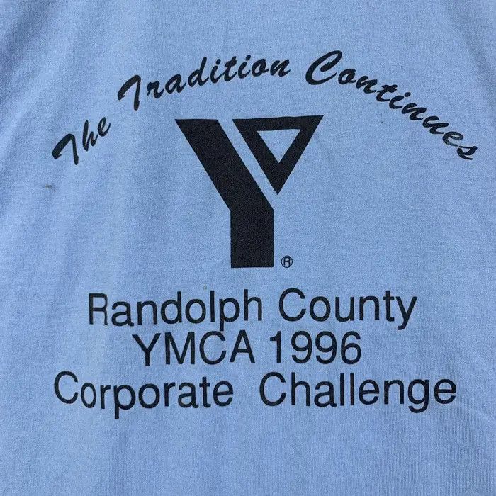 Fruit Of The Loom Vintage 1996 YMCA STALLION Randolph County Tee Shirt Size US XL / EU 56 / 4 - 5 Thumbnail