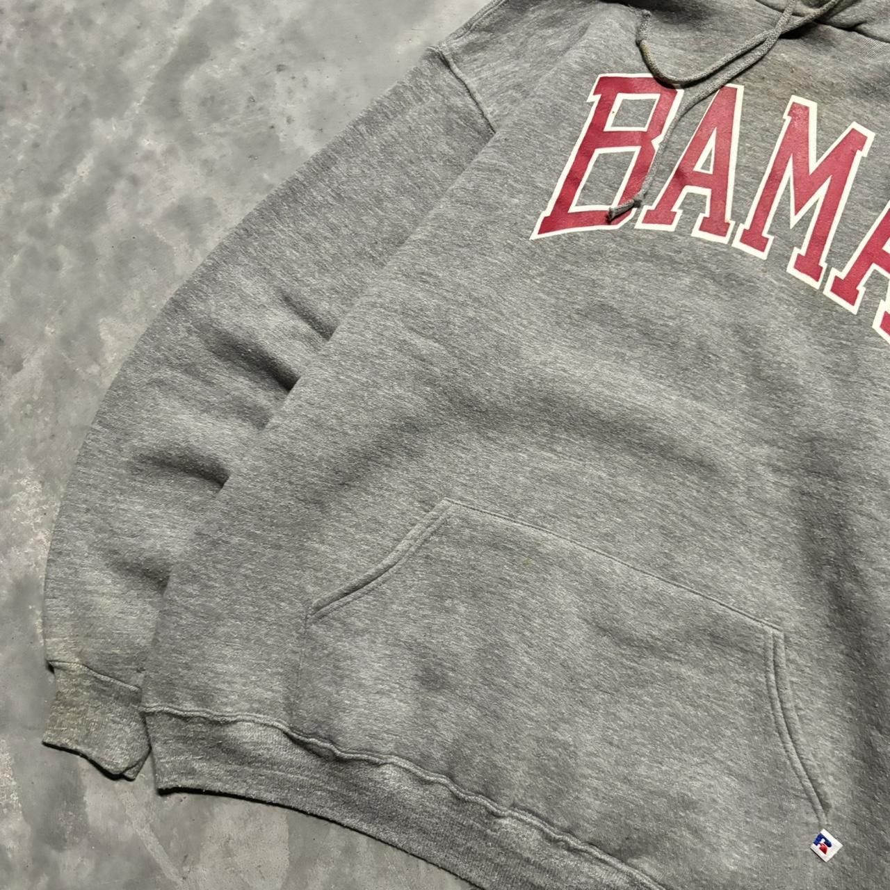 Russell Athletic × Vintage Crazy Vintage 80s Russell Athletic Made In USA Alabama College Essential Hoodie! Size US XL / EU 56 / 4 - 3 Thumbnail