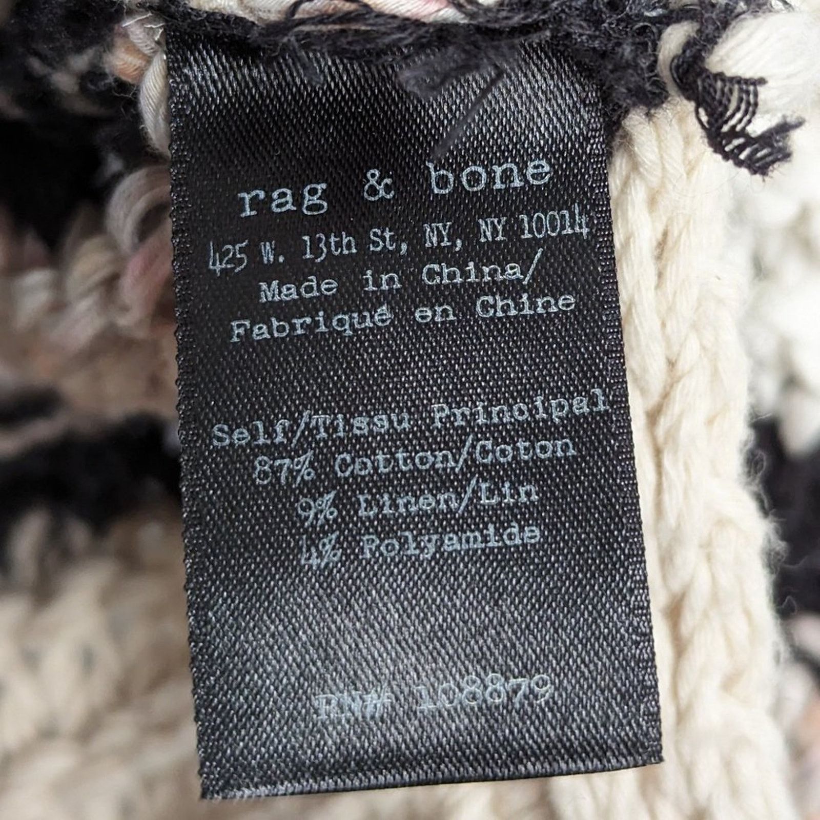 Rag & Bone Rag & Bone Beige Striped Open Knit Oversized Sweater Hoodie Size XXS / US 00 / IT 34 - 7 Thumbnail