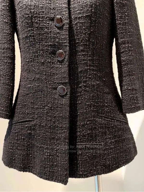 Chanel Chanel Black Cotton Blend Women's Jacket . Size S / US 4 / IT 40 - 3 Thumbnail