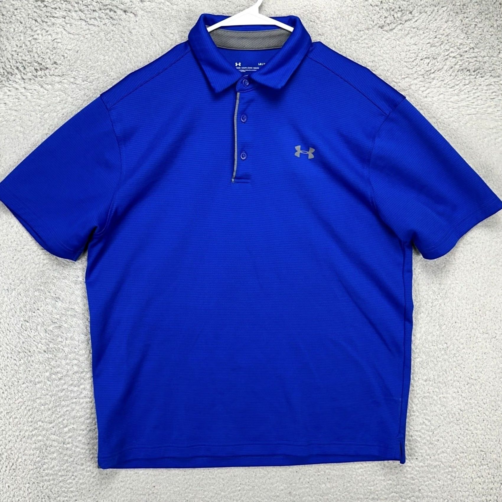 Under Armour Under Armour Heat Gear Golf Polo Shirt Mens Large Blue Pinstripes Loose Rugby Size US L / EU 52-54 / 3 - 2 Thumbnail