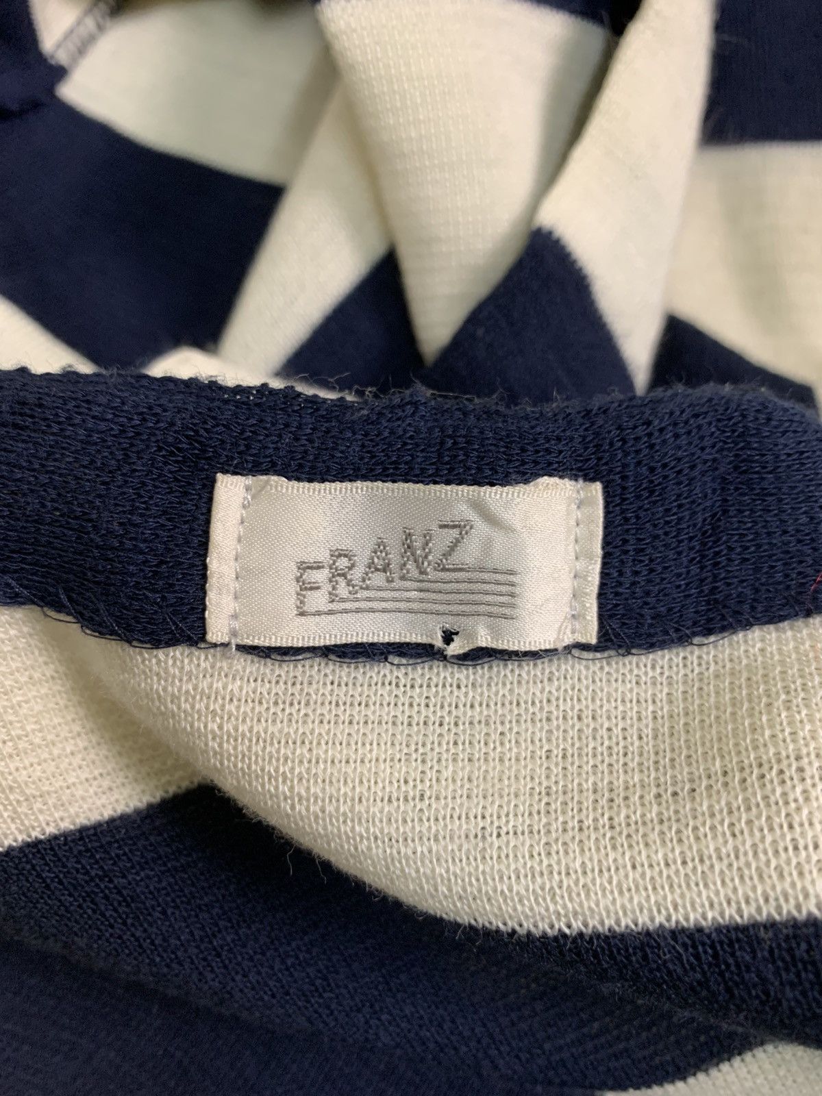 Japanese Brand Rare Design Franz Striped Cashmere V-Neck Cardigan Size M / US 6-8 / IT 42-44 - 4 Thumbnail