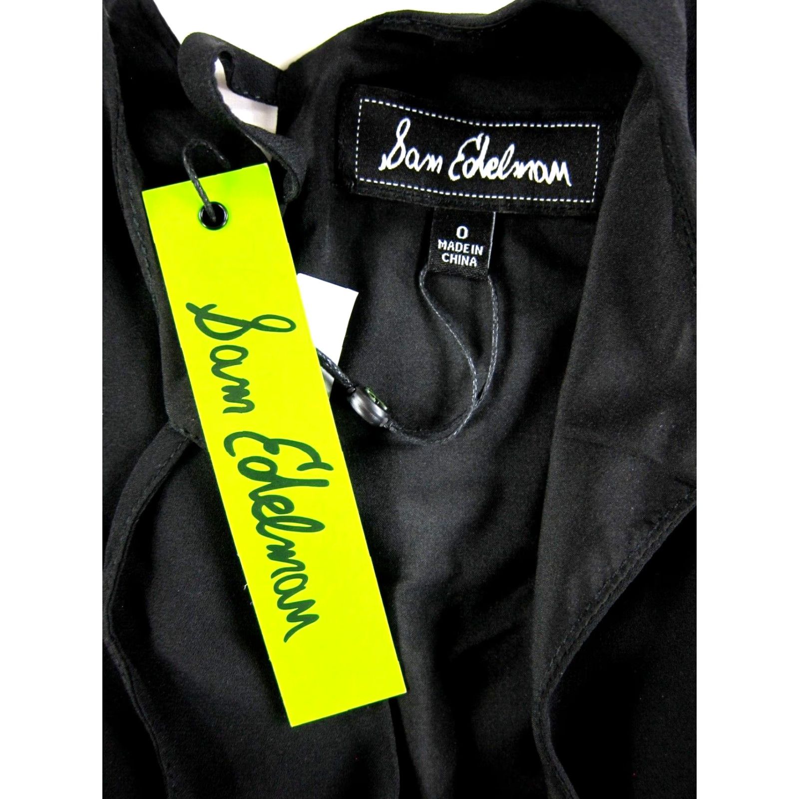Sam Edelman NWT Sam Edelman Classic Black V-Neck Long Flare Sleeve Sheath Dress Size 0 Size XS / US 0-2 / IT 36-38 - 3 Thumbnail