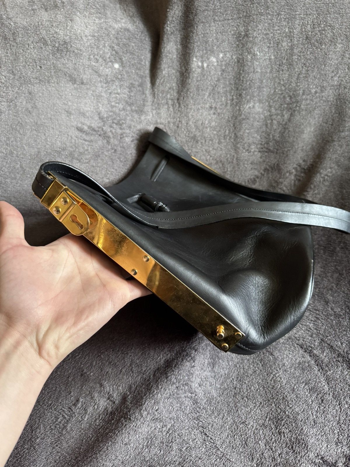 Leather × Sophie Hulme Sophie Hulme black leather bag regular Size ONE SIZE - 2 Thumbnail