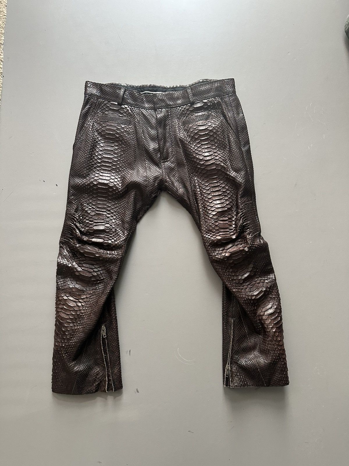 Haider Ackermann 1 of 1 Python Biker Cropped Trousers Size US 30 / EU 46 - 1 Thumbnail