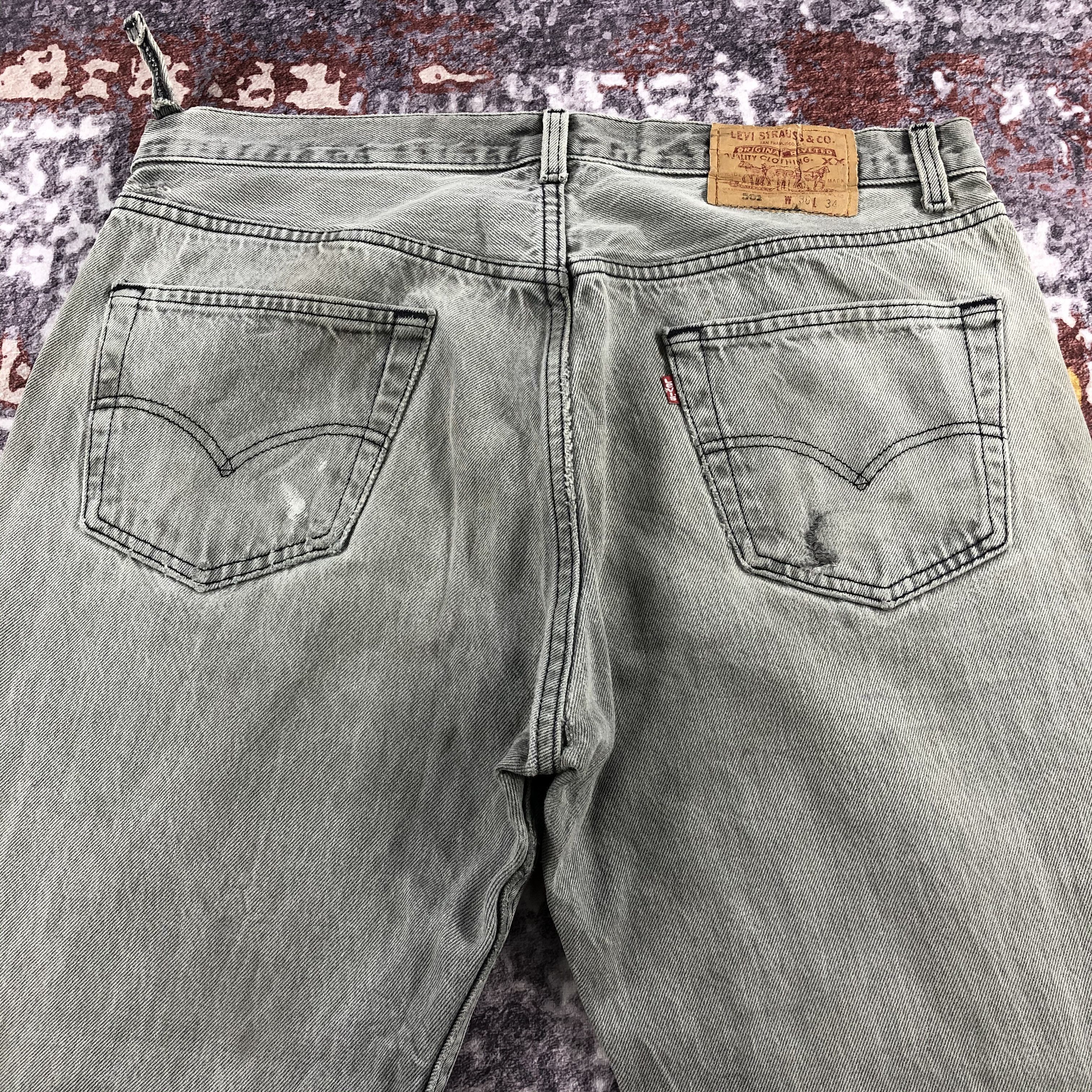 Levi's Vintage 90s Ash Gray Levis 501 Jeans-JM2441 Size US 36 / EU 52 - 5 Thumbnail