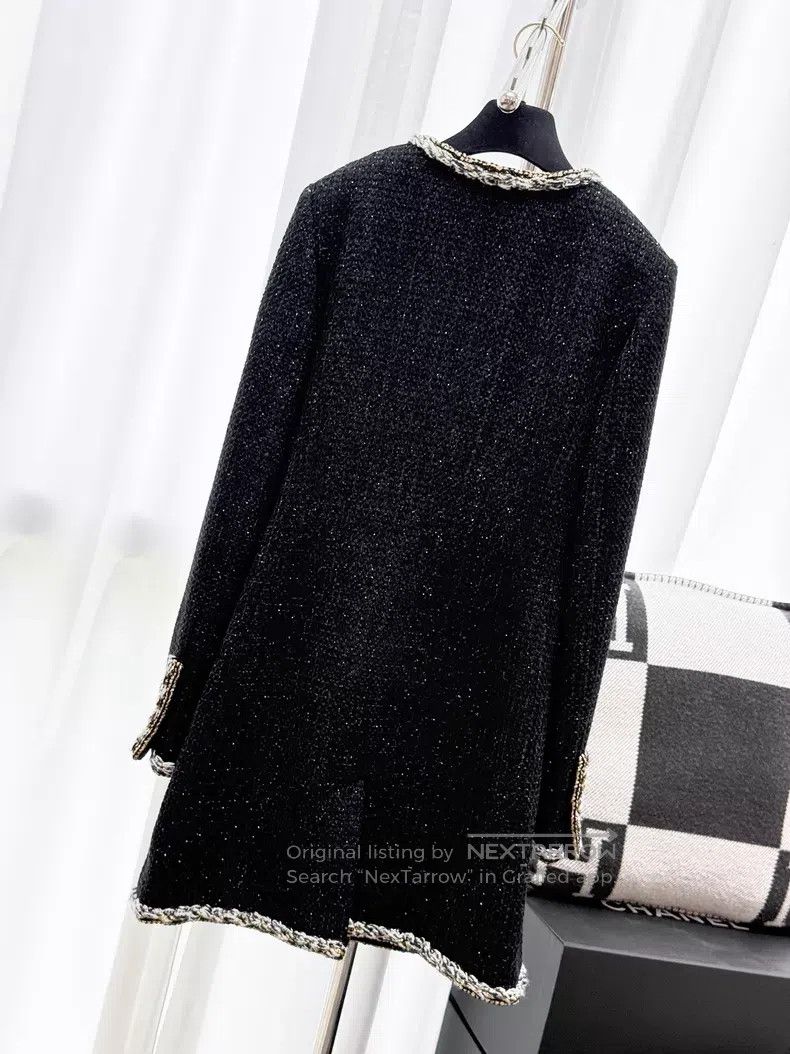 Chanel Chanel Golden buckle four-pocket tweed rolled edge long-sl Size XS / US 0-2 / IT 36-38 - 3 Thumbnail