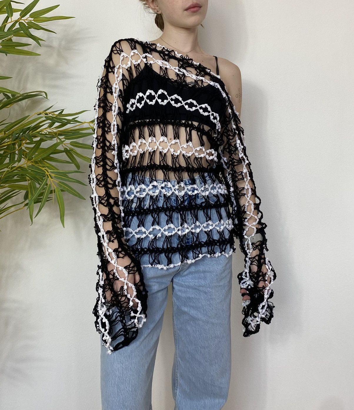 VINTAGE MESH KNITED WMNS LONGSLEEVE