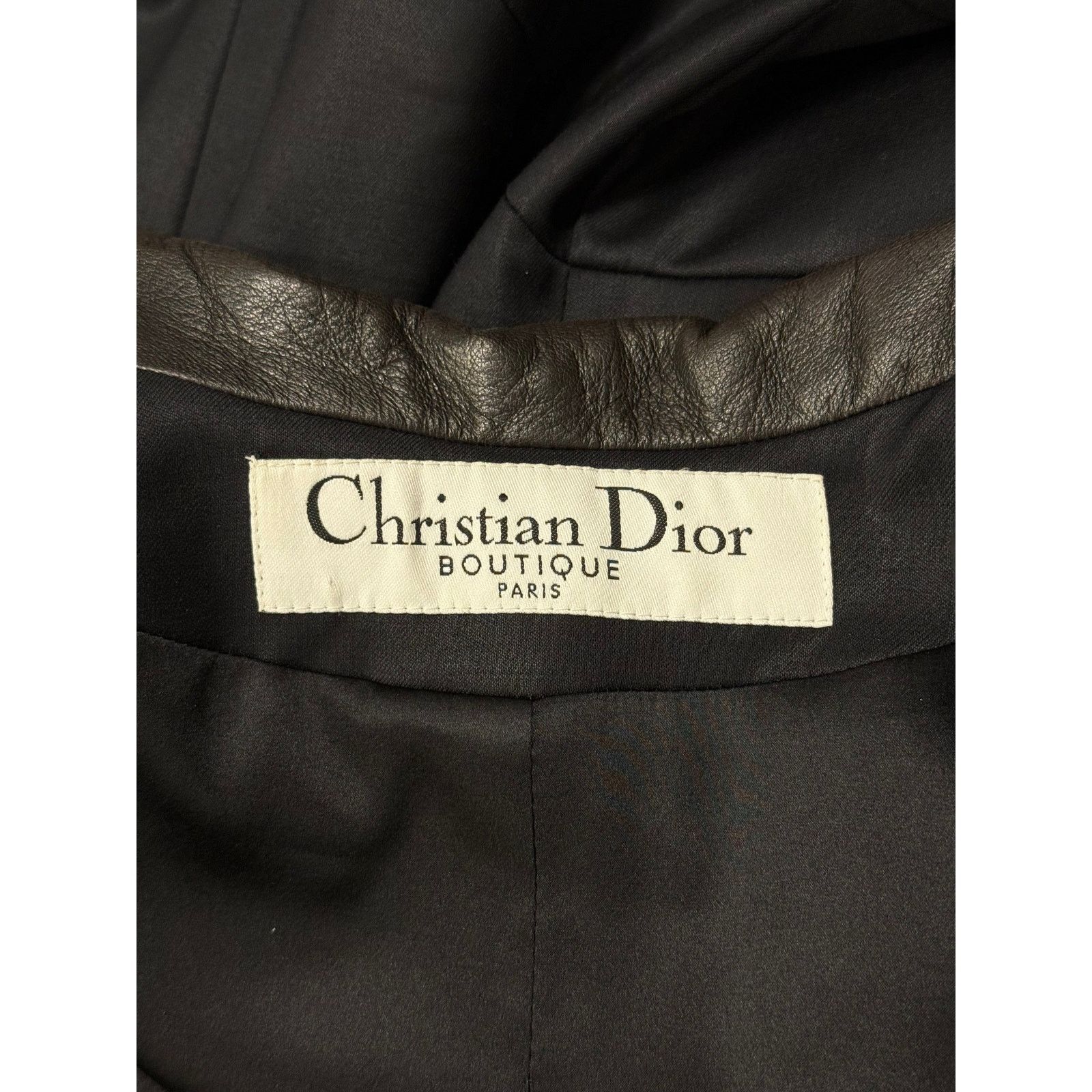 Dior 2003 Christian Dior by Galliano leather collar blazer Size M / US 6-8 / IT 42-44 - 8 Thumbnail