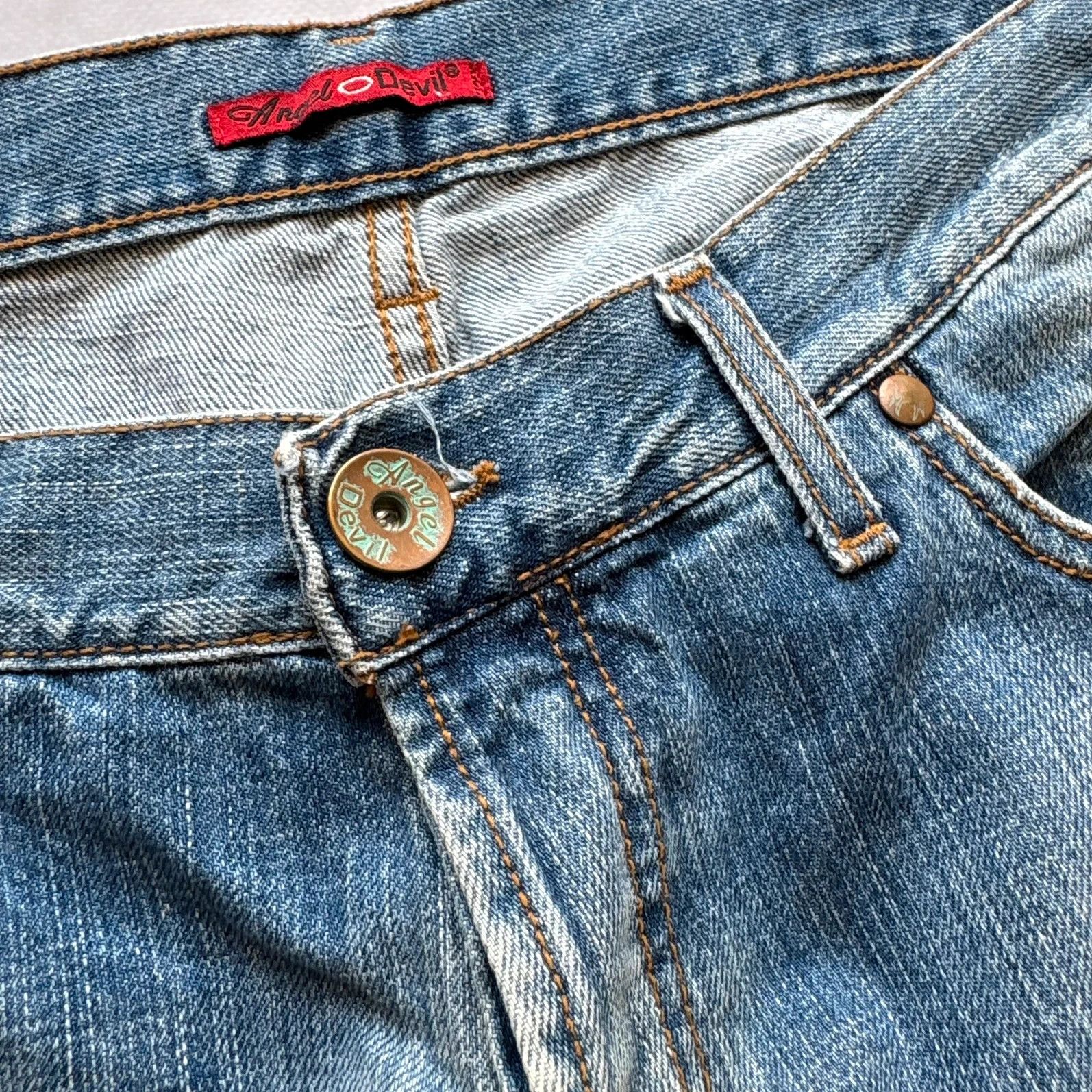 Hysteric Glamour 00s Angel Devil Wings Jeans Gothic trashed Punk avant garde Size US 32 / EU 48 - 8 Thumbnail