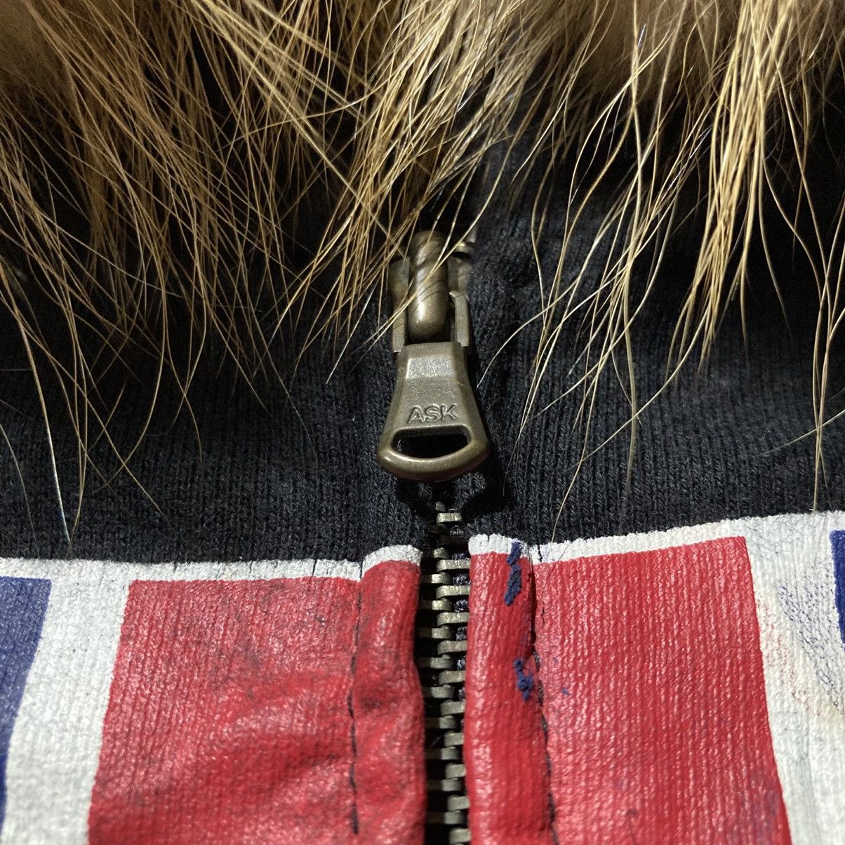 Japanese Brand 2000s Ask England Big Logo Fur Ziphoodie Black Punk Style Size US M / EU 48-50 / 2 - 9 Thumbnail