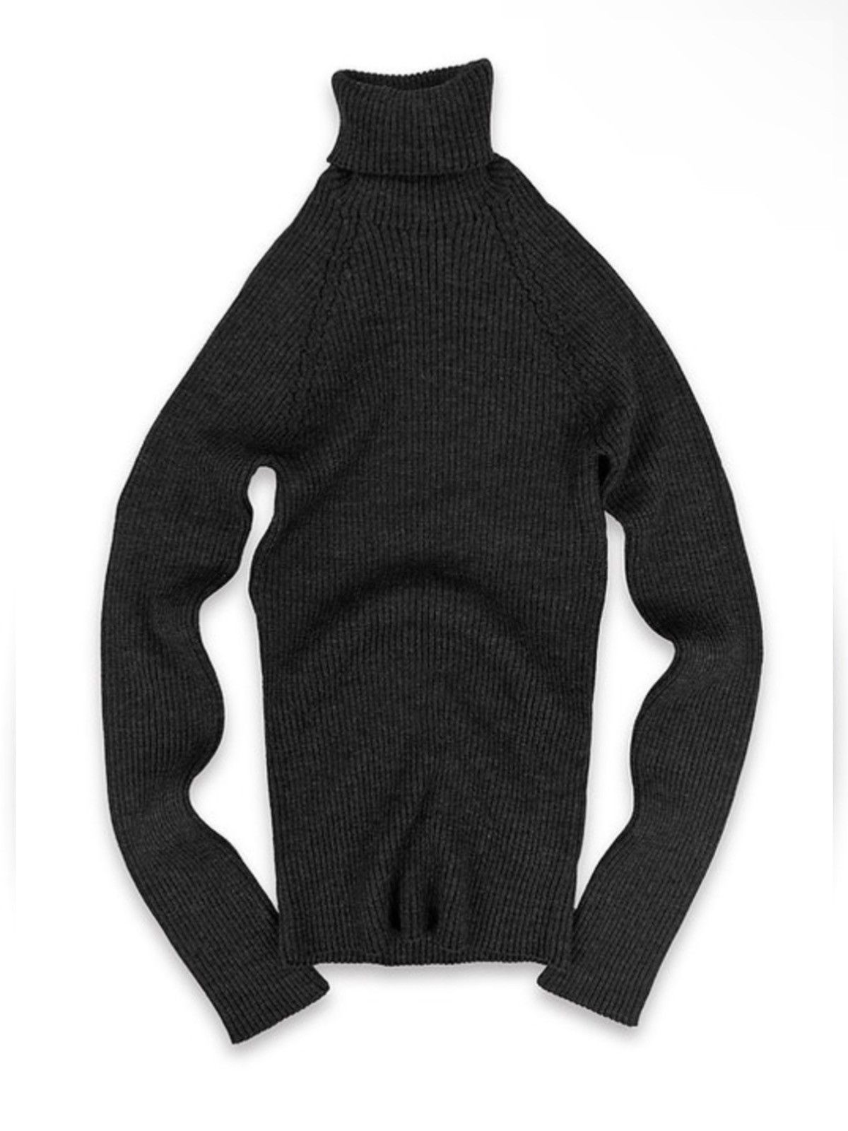 image of Ss03 Junya Watanabe Black Ribbed Turtleneck, Men's (Size XS)