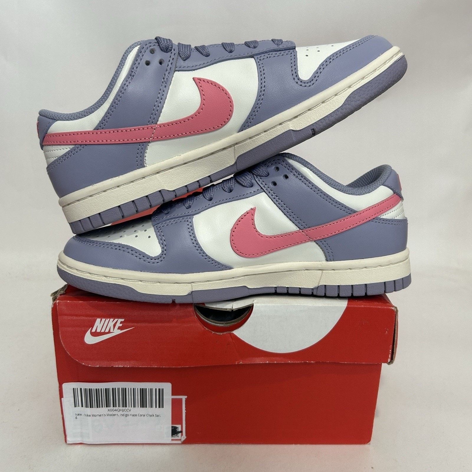 Nike Nike Dunk Low WMNS “Indigo Haze Purple White” Size US 6 / IT 36 - 3 Thumbnail