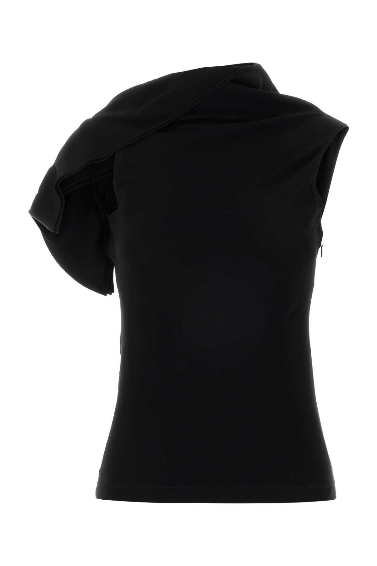 Loewe Black Stretch Cady Top Size S / US 4 / IT 40 - 1 Thumbnail