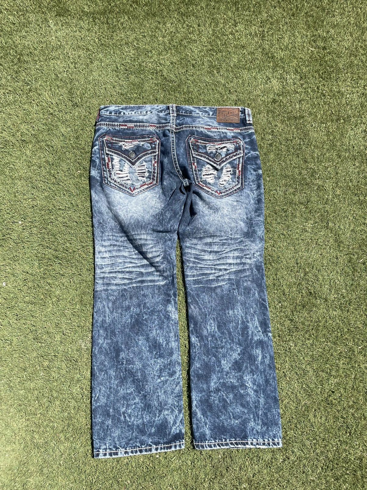 Affliction Affliction Jeans Mens size 36 x 40 Cooper Black Blue Faded Size US 36 / EU 52 - 7 Thumbnail