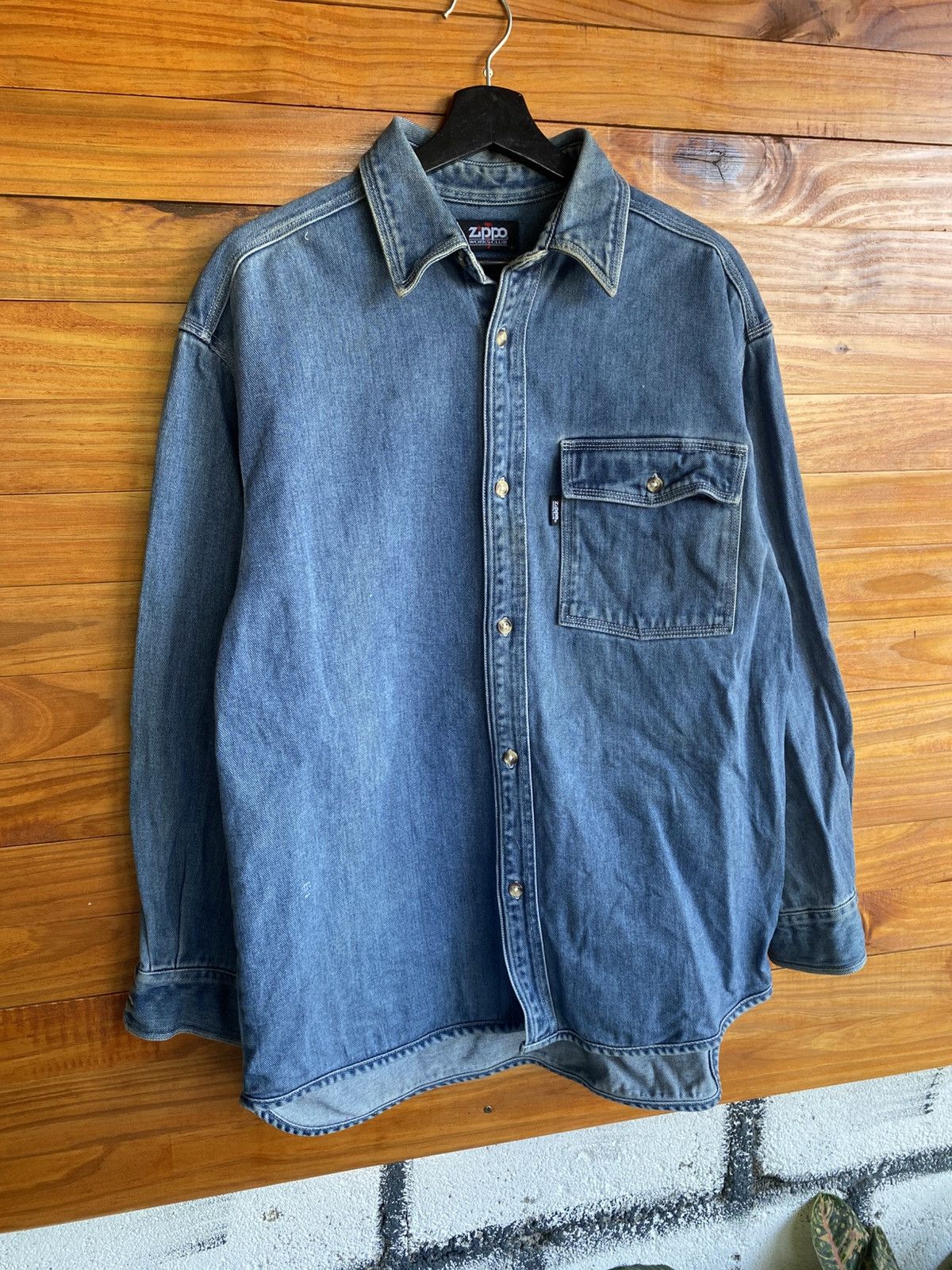 Zippo Vintage Zippo Works Club Denim Shirt Men’s Large - Classic Size US L / EU 52-54 / 3 - 5 Thumbnail
