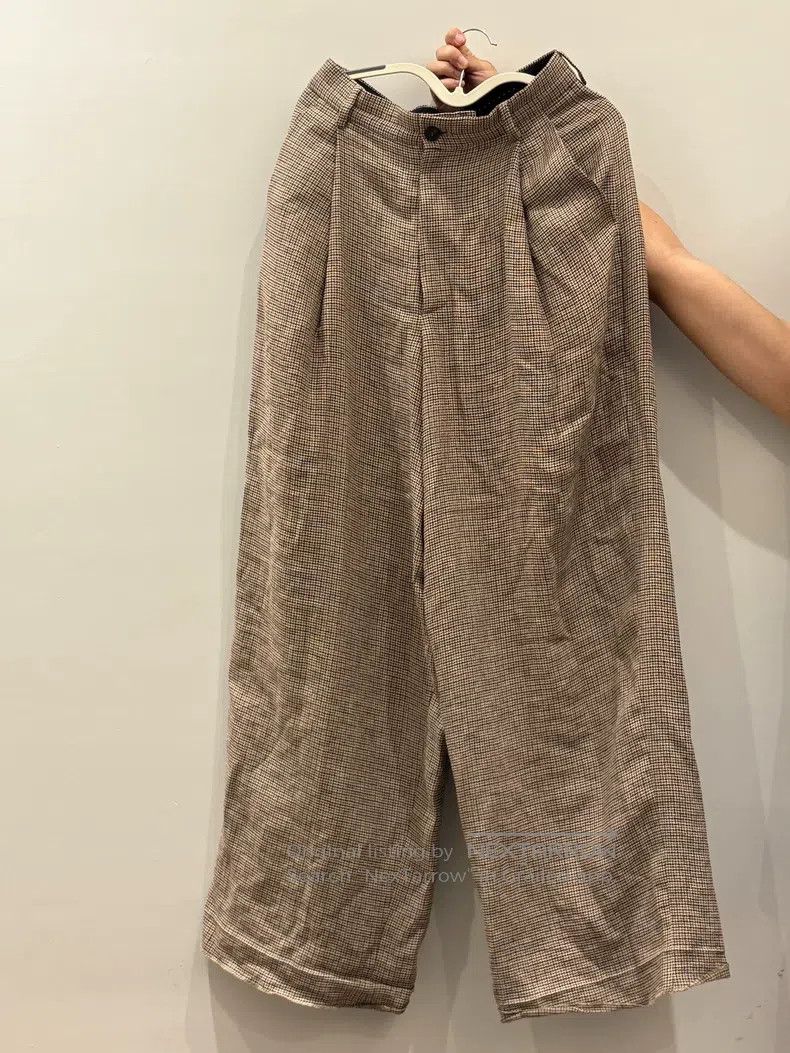 Dries Van Noten Dries Van Noten Houndstooth Linen Trousers Size US 28 / EU 44 - 1 Thumbnail