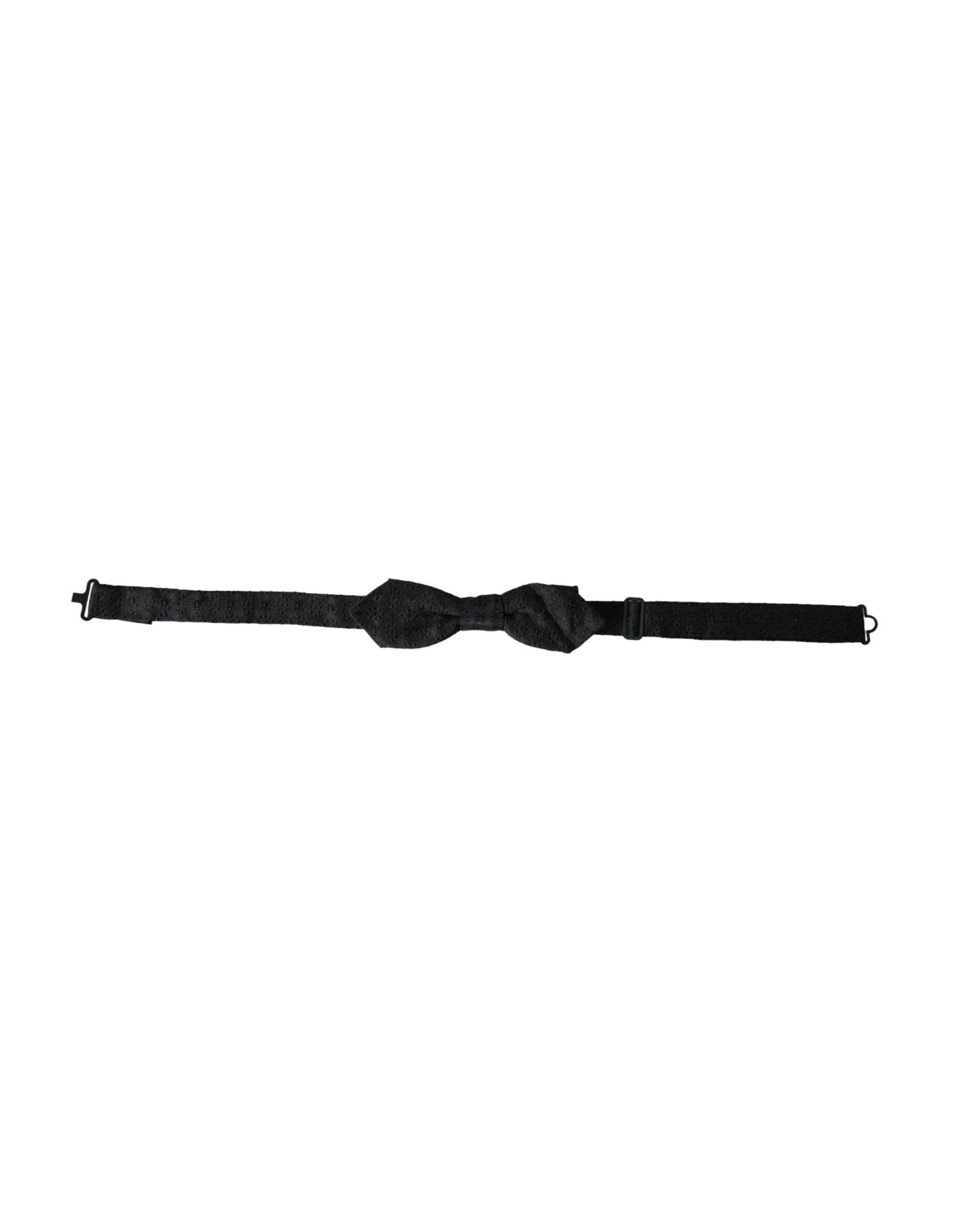 Dolce & Gabbana Black Silk Fantasy Adjustable Neck Men Bow Men's Tie Size ONE SIZE - 1 Thumbnail