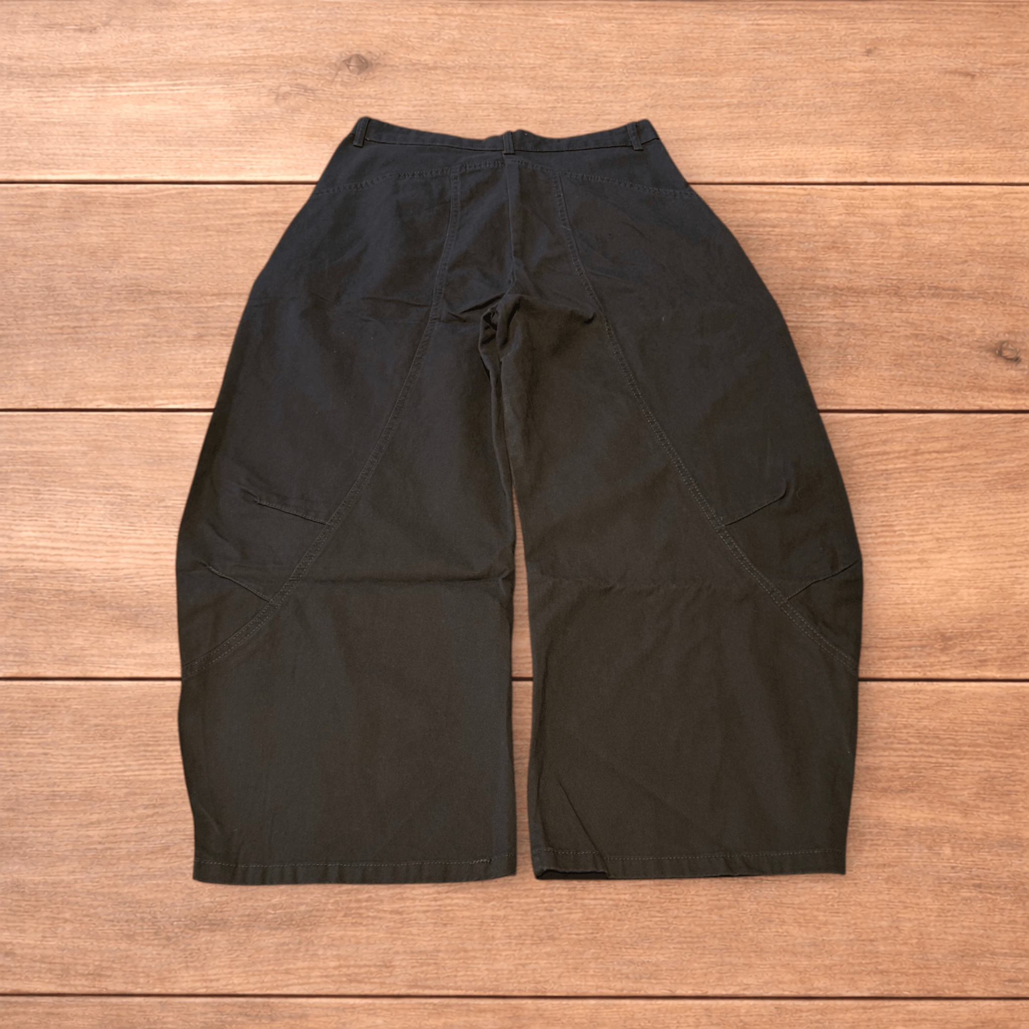 Japanese Brand Vintage Military style baggy wide leg trousers in grey. Size US 36 / EU 52 - 2 Thumbnail