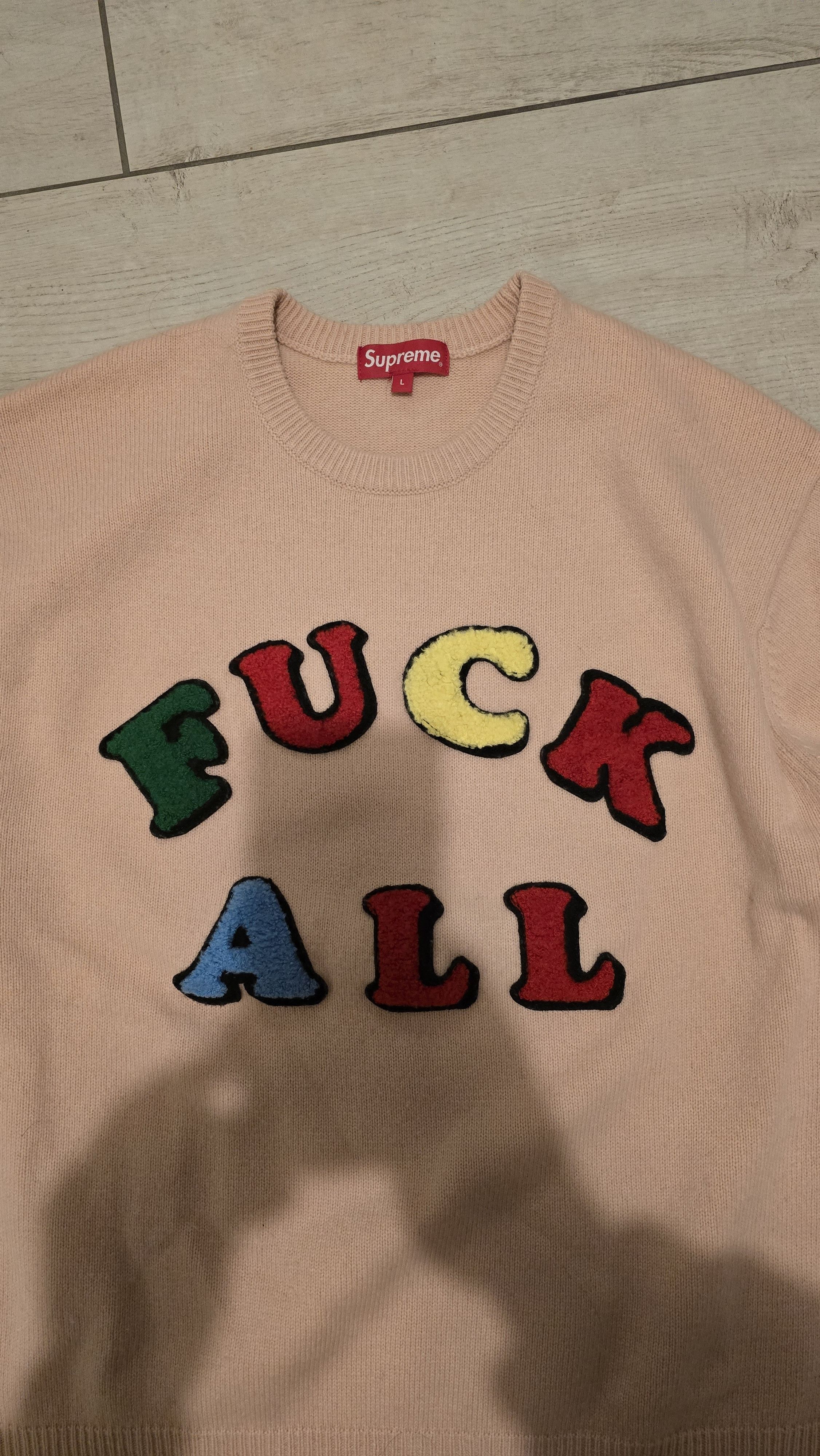 Supreme Supreme / Jamie Reid - Fuck All Sweater - SS21 Size US L / EU 52-54 / 3 - 3 Thumbnail