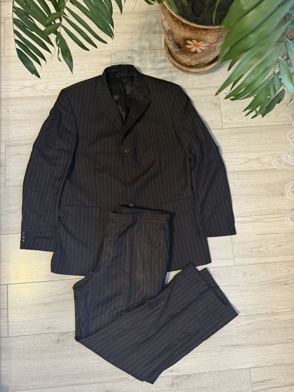 Ermenegildo Zegna Vintage Ermenegildo Zegna striped suit blazer Size 44R - 1 Thumbnail