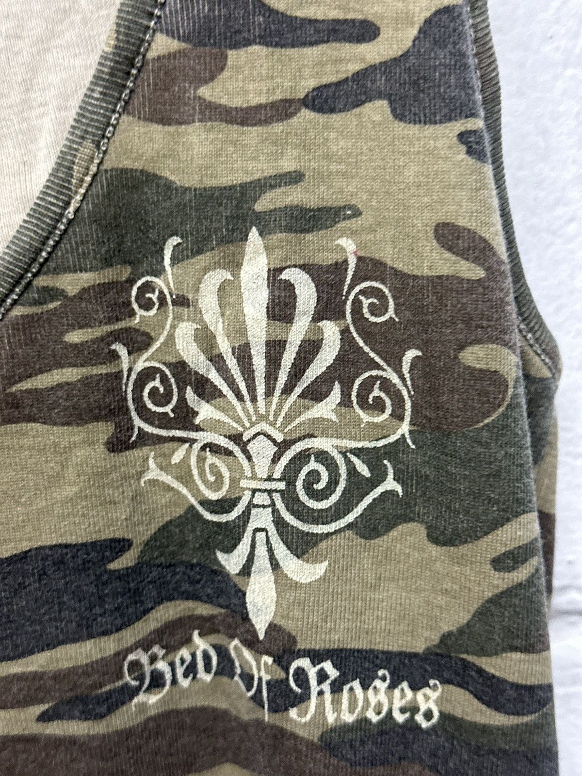 If Six Was Nine × Japanese Brand Japanese Designer Cecil McBee Camo The Devil Cross Tank Top Size US XXS / EU 40 - 6 Thumbnail