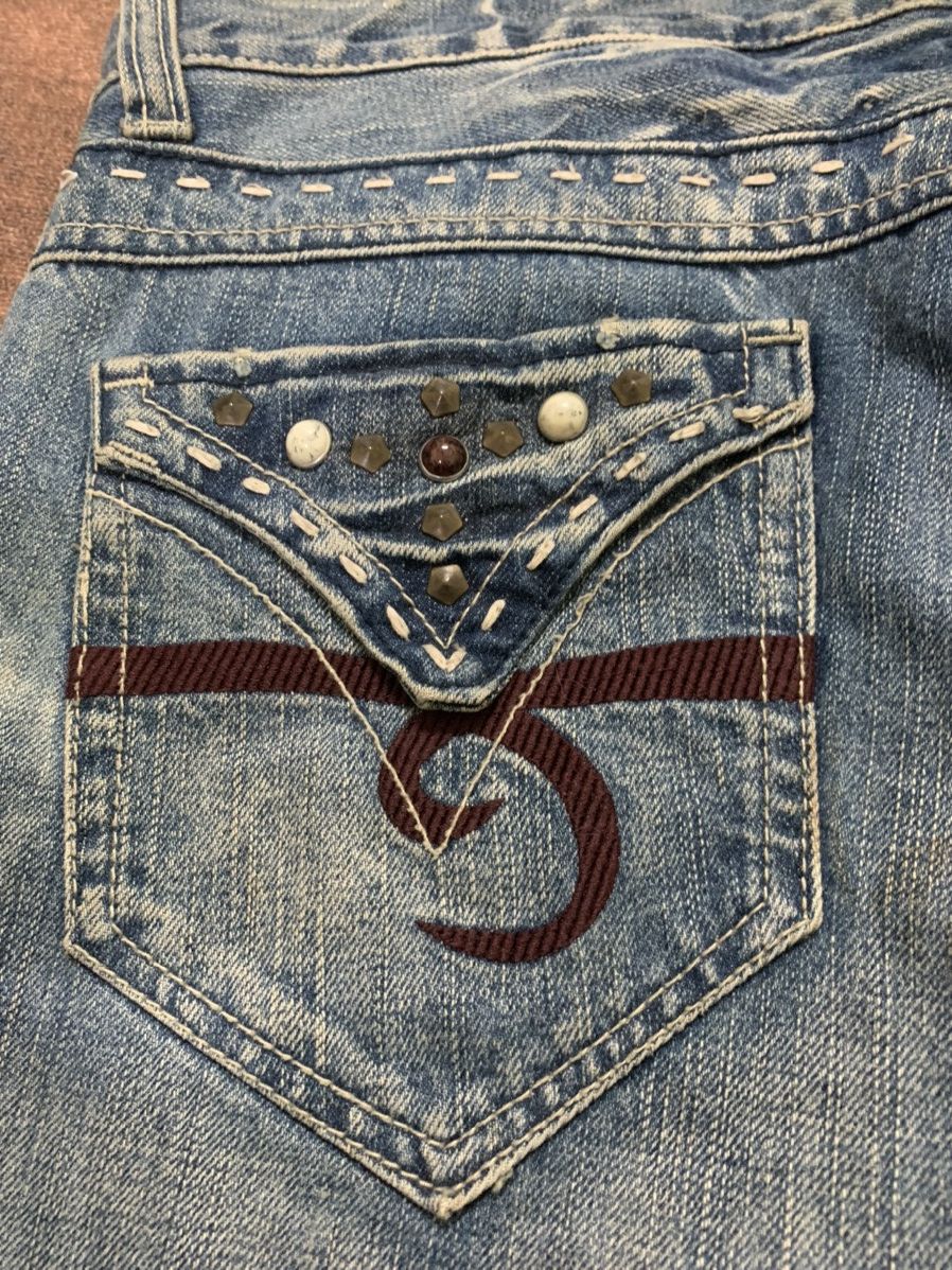 If Six Was Nine × Japanese Brand × Le Grande Bleu (L.G.B.) Flare ORIRIN stone wash faded season grunge style Size 33" - 15 Thumbnail