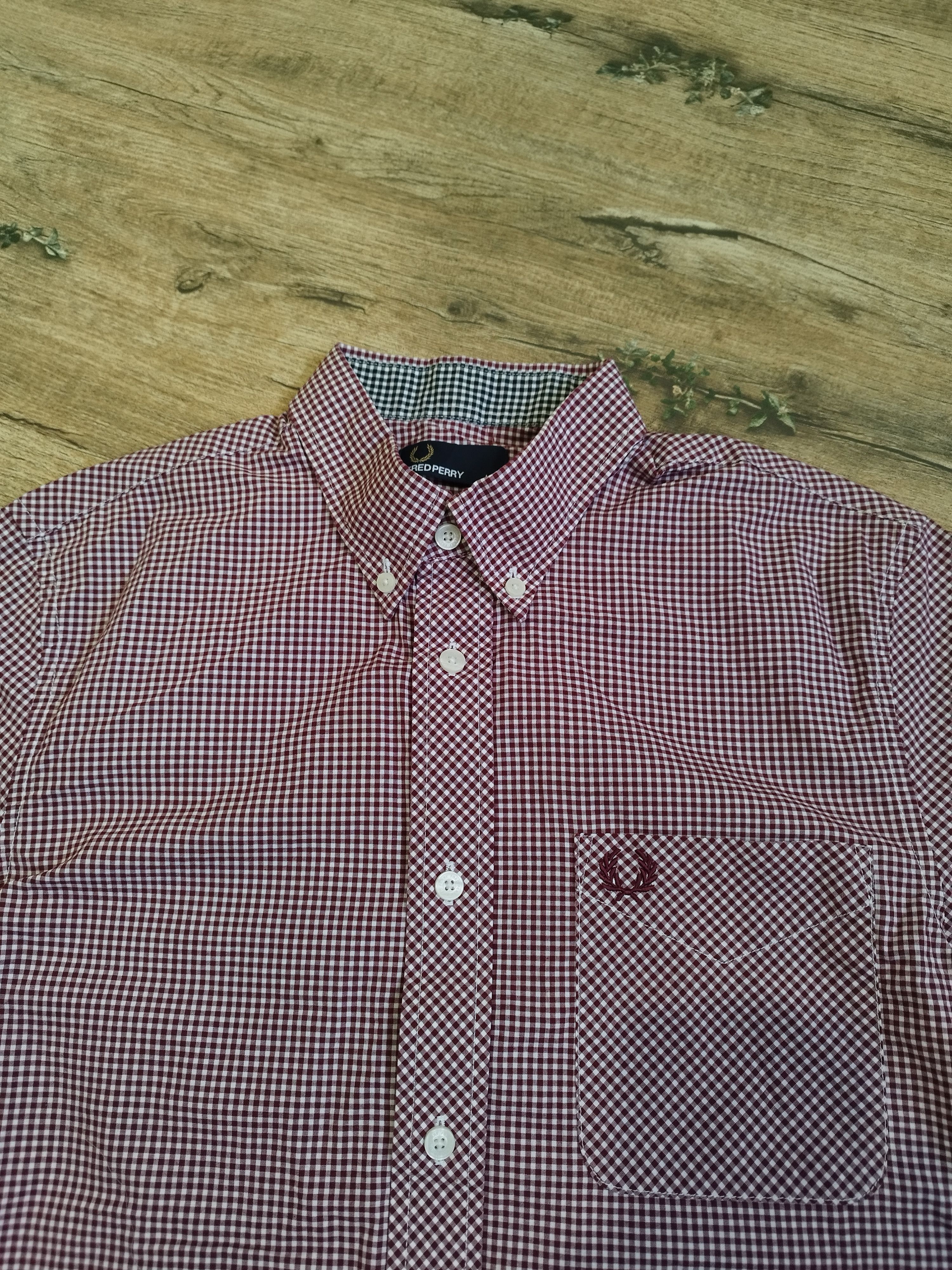 Fred Perry Fred Perry Button-Down Short Sleeve plaid Shirt mens M size Size US M / EU 48-50 / 2 - 3 Thumbnail