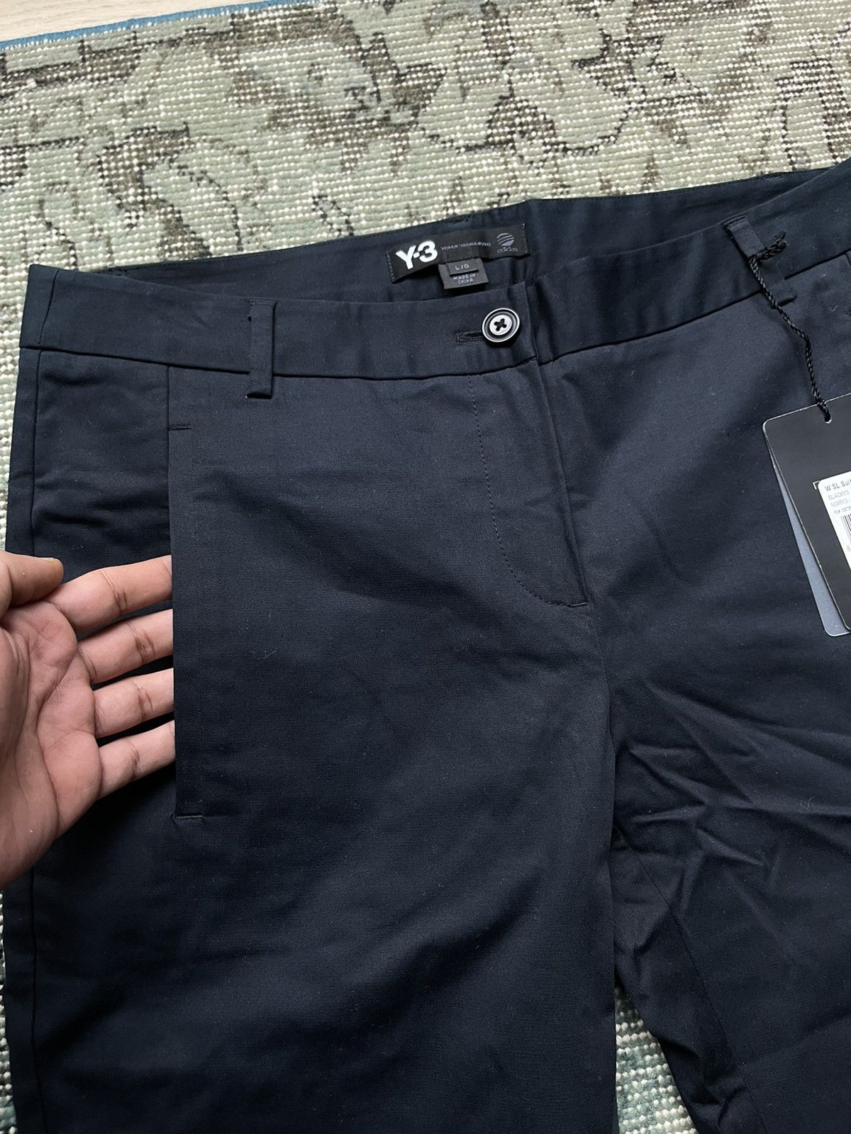 Y-3 Adidas Y-3 Navy Trouser With Three Stripes On The Back Size US 33 - 7 Thumbnail