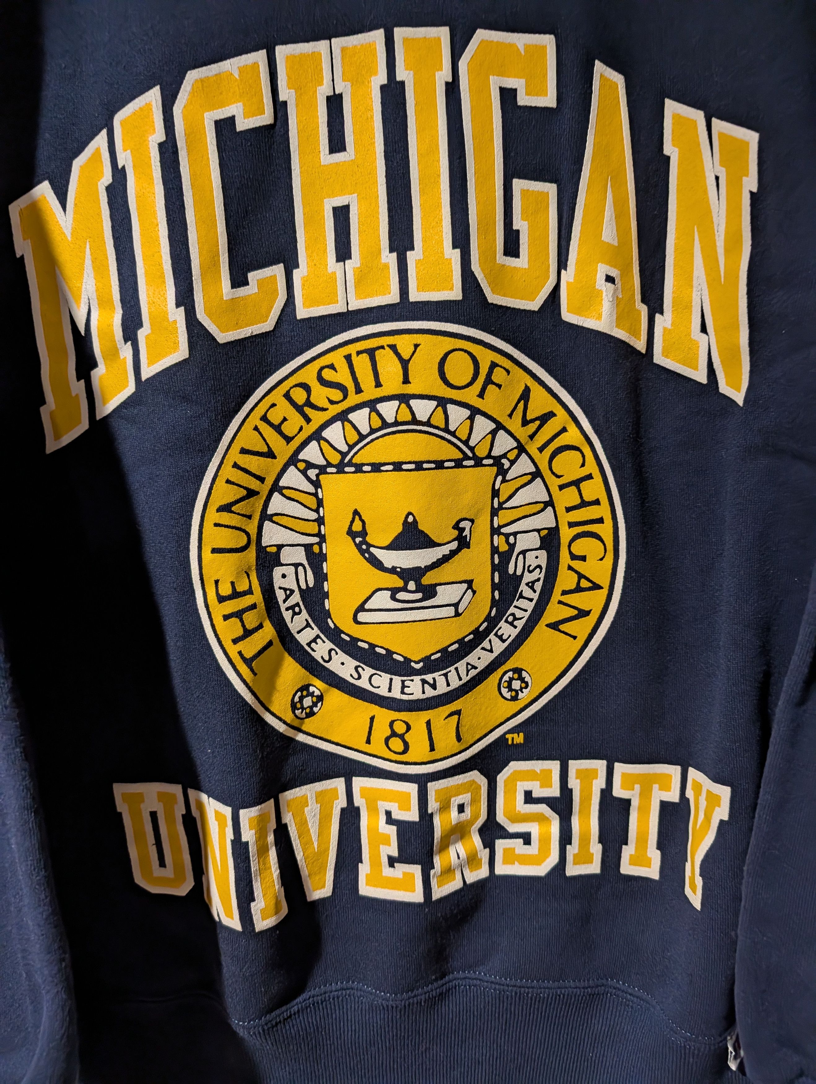 NCAA Vintage University Of Michigan Made USA Crewneck College Size US M / EU 48-50 / 2 - 2 Thumbnail