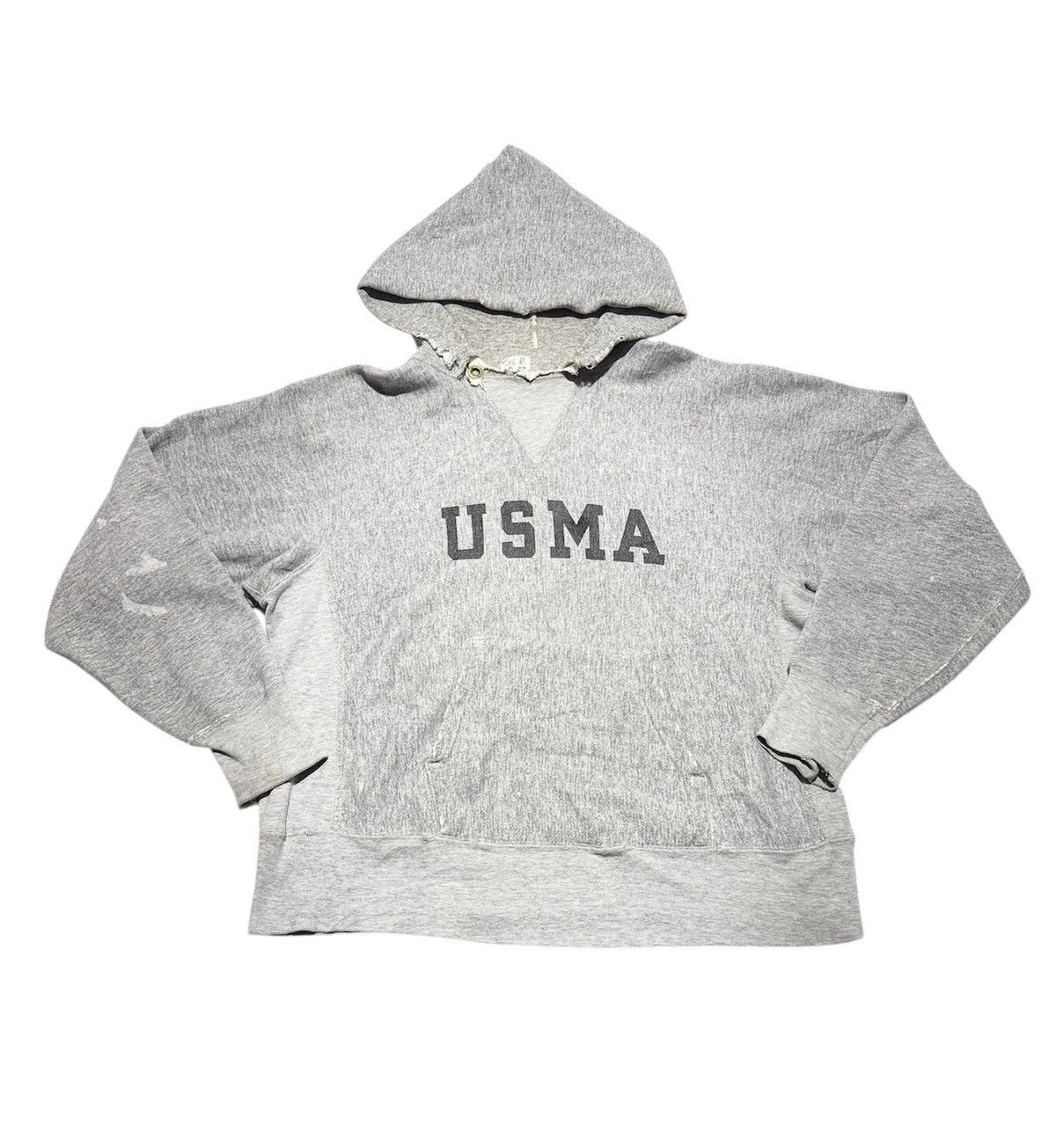 Champion Vintage 80s Champion Reverse weave USMA water ink hoodie Size US L / EU 52-54 / 3 - 1 Thumbnail